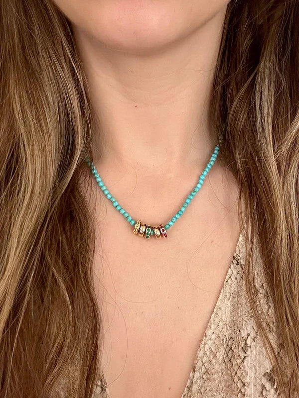 Beaded Strand - Turquoise Single