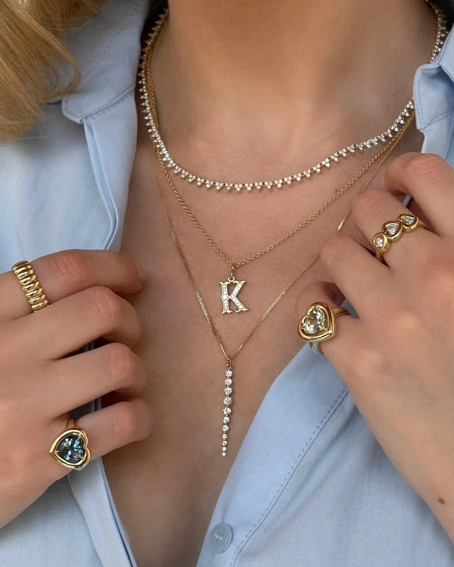 Western Initial Pendant Necklace