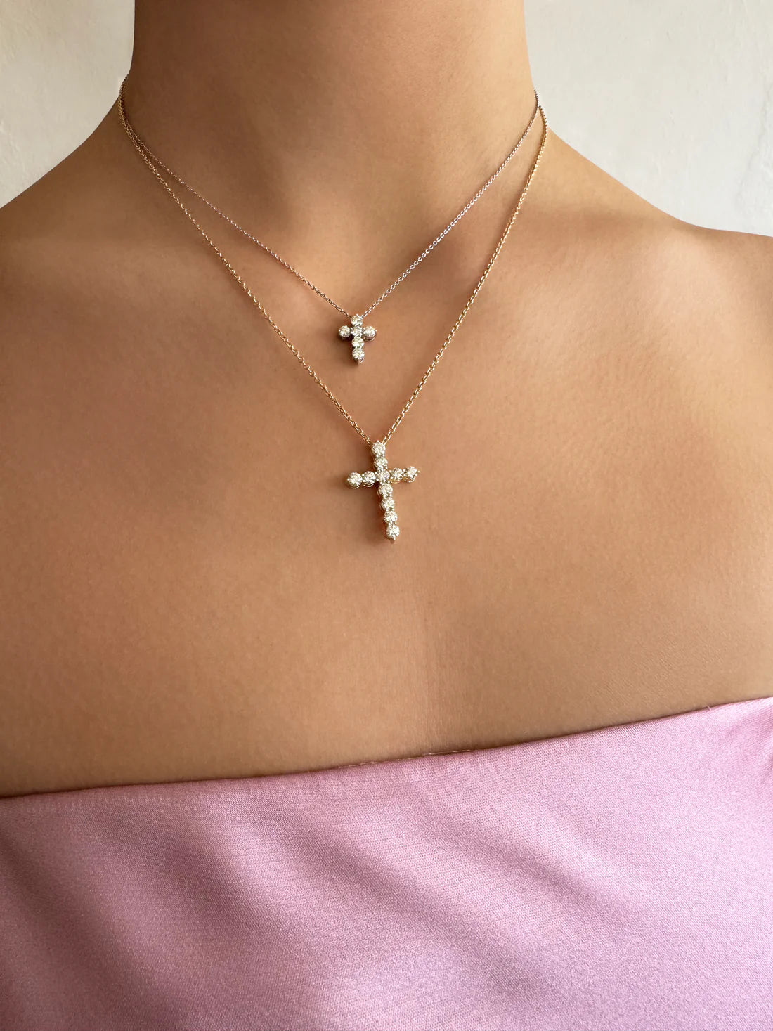 14K Gold Lexa Diamond Cross Necklace