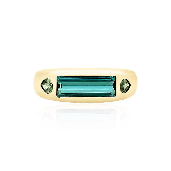Elongated Tourmaline Classic Nomad Ring