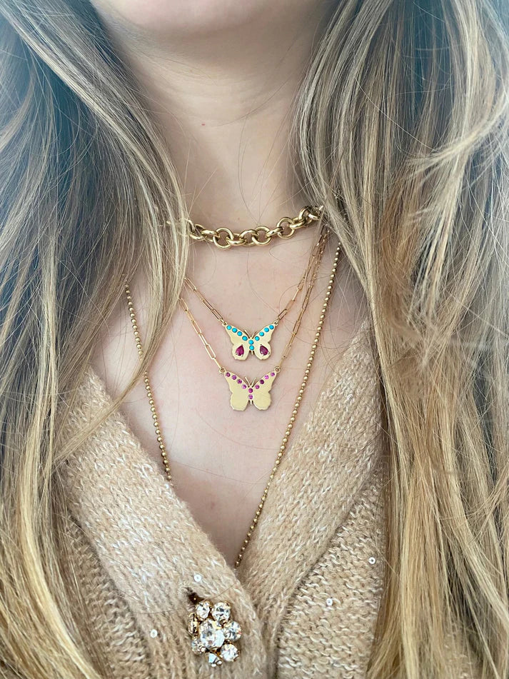 Evie Small Butterfly (Ruby)