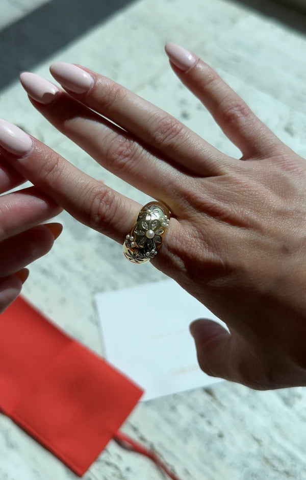 Chunky Flora Nomad Ring