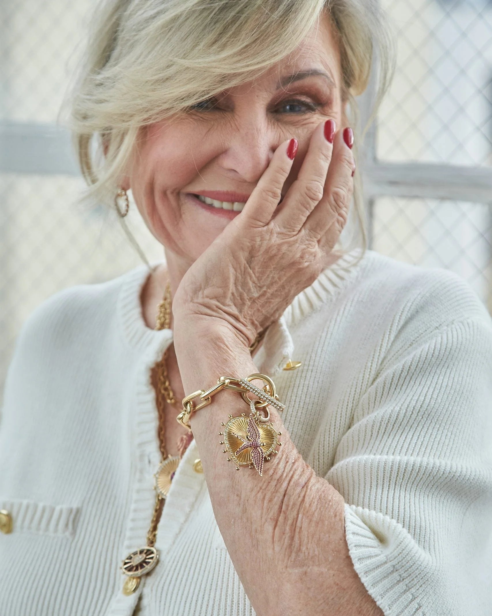 Wings of Love Ruby Swallow Charm