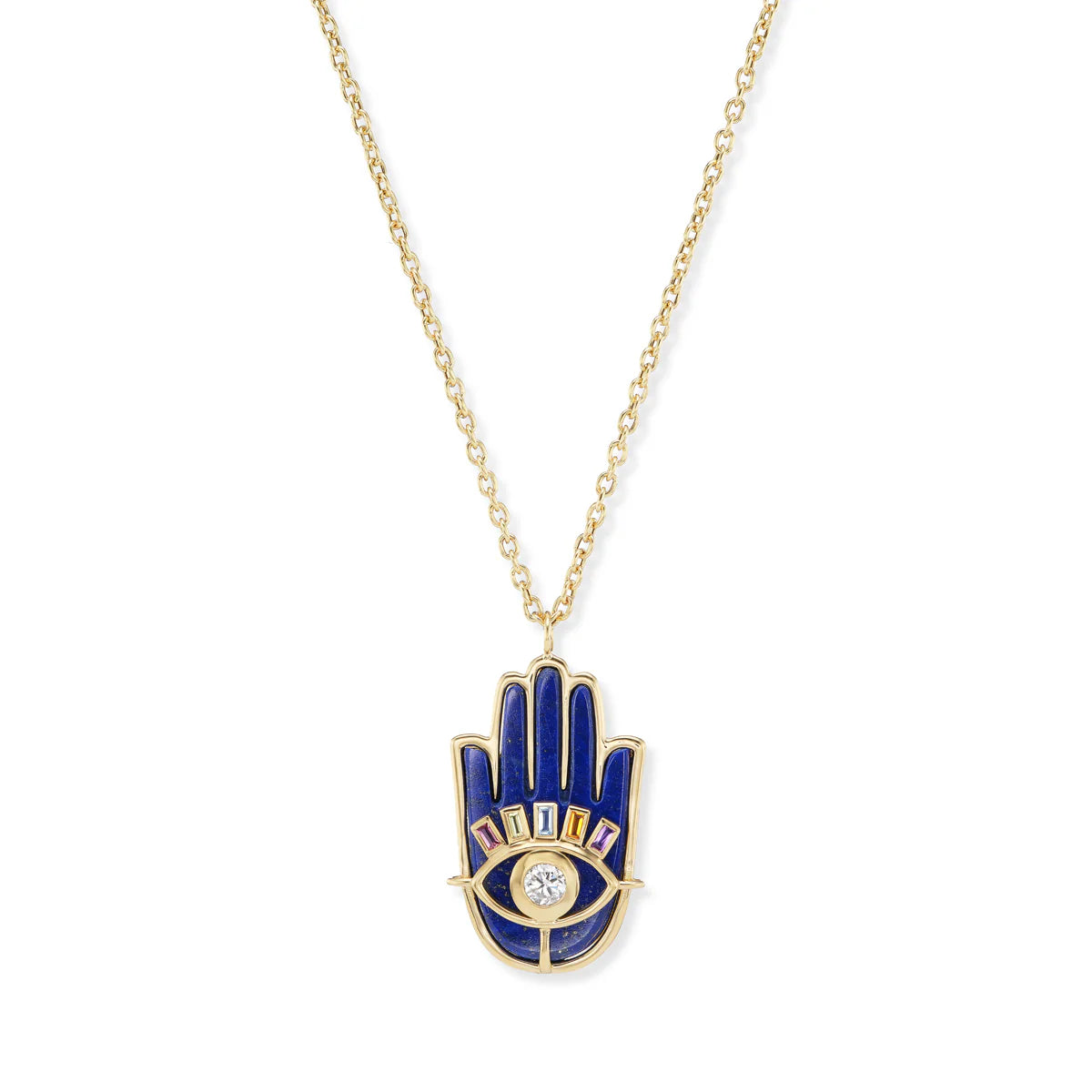 STONE HAMSA PENDANT