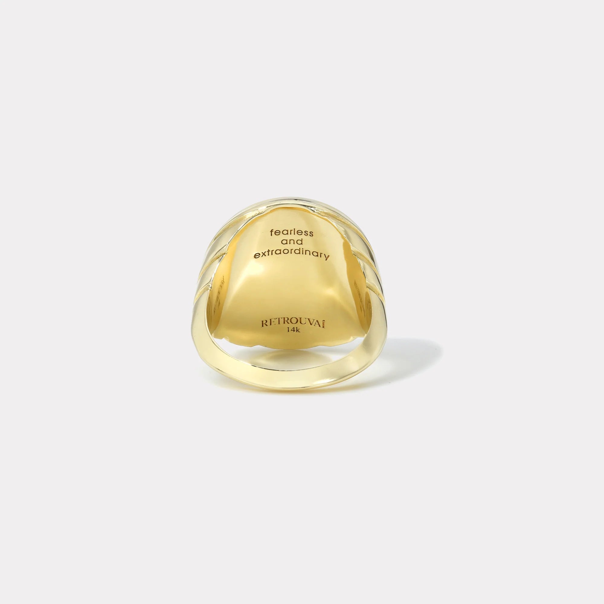 Fantasy Signet Ring with Diamonds