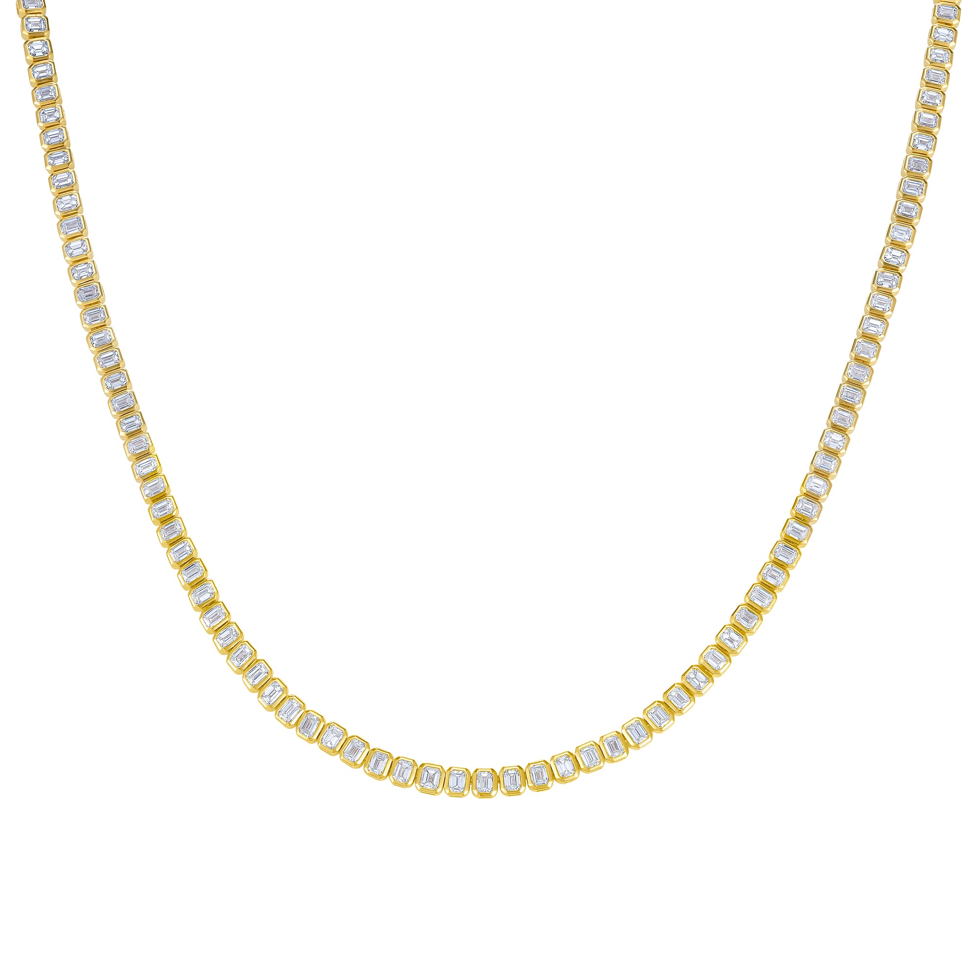 SCINTILLATE DIAMOND BEZEL TENNIS NECKLACE