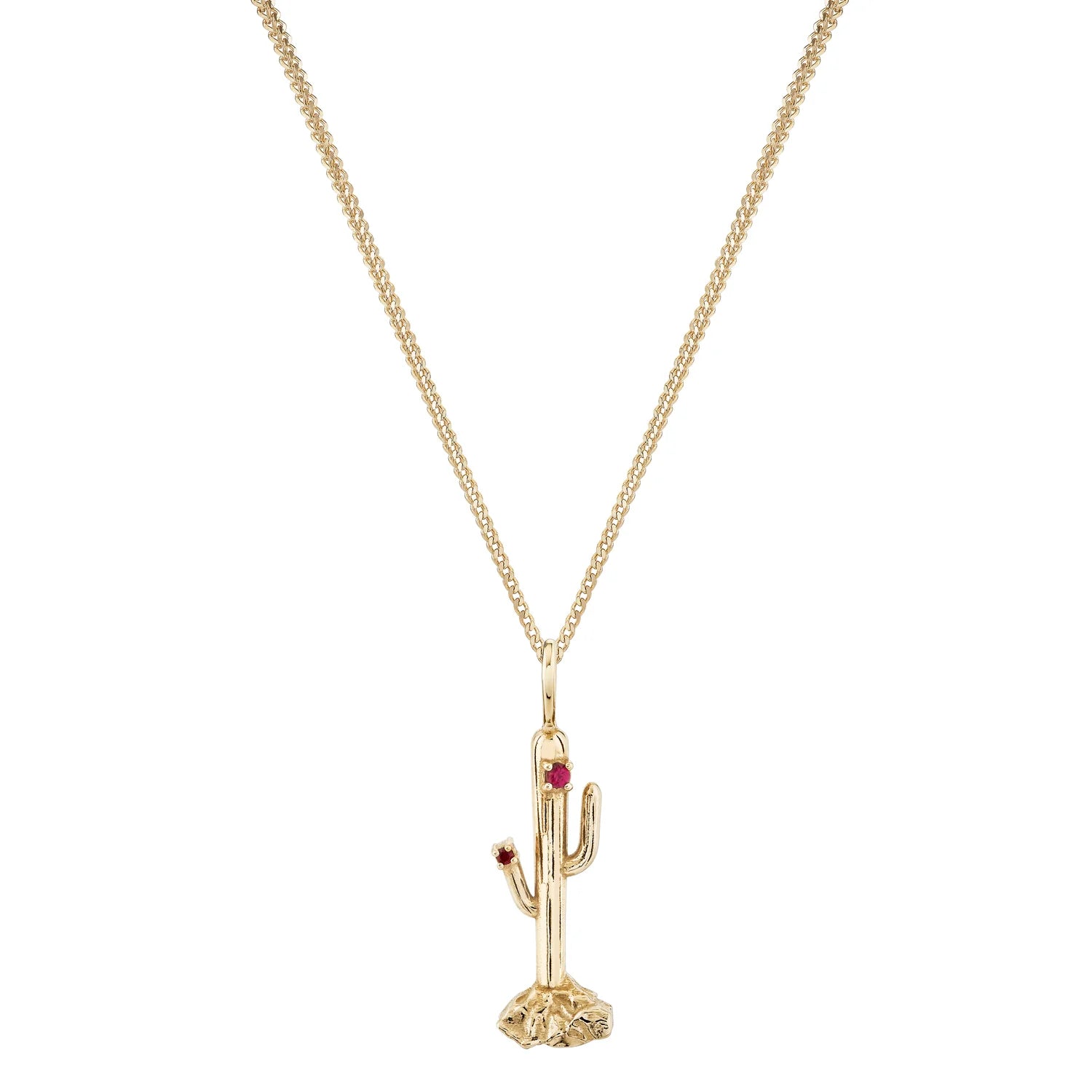 Ruby Blossom Cactus Charm