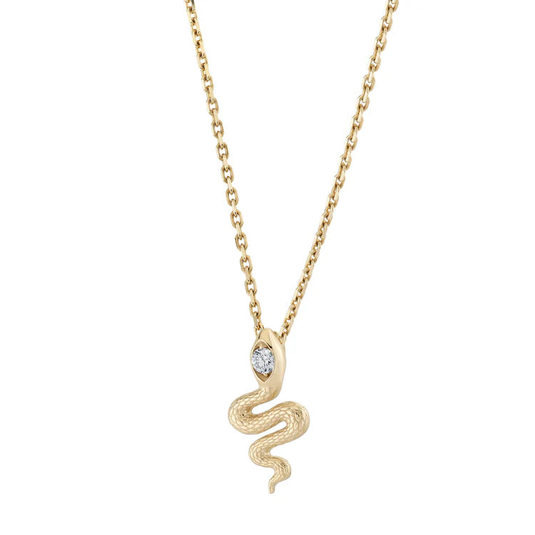 Diamond Head Snake Pendant
