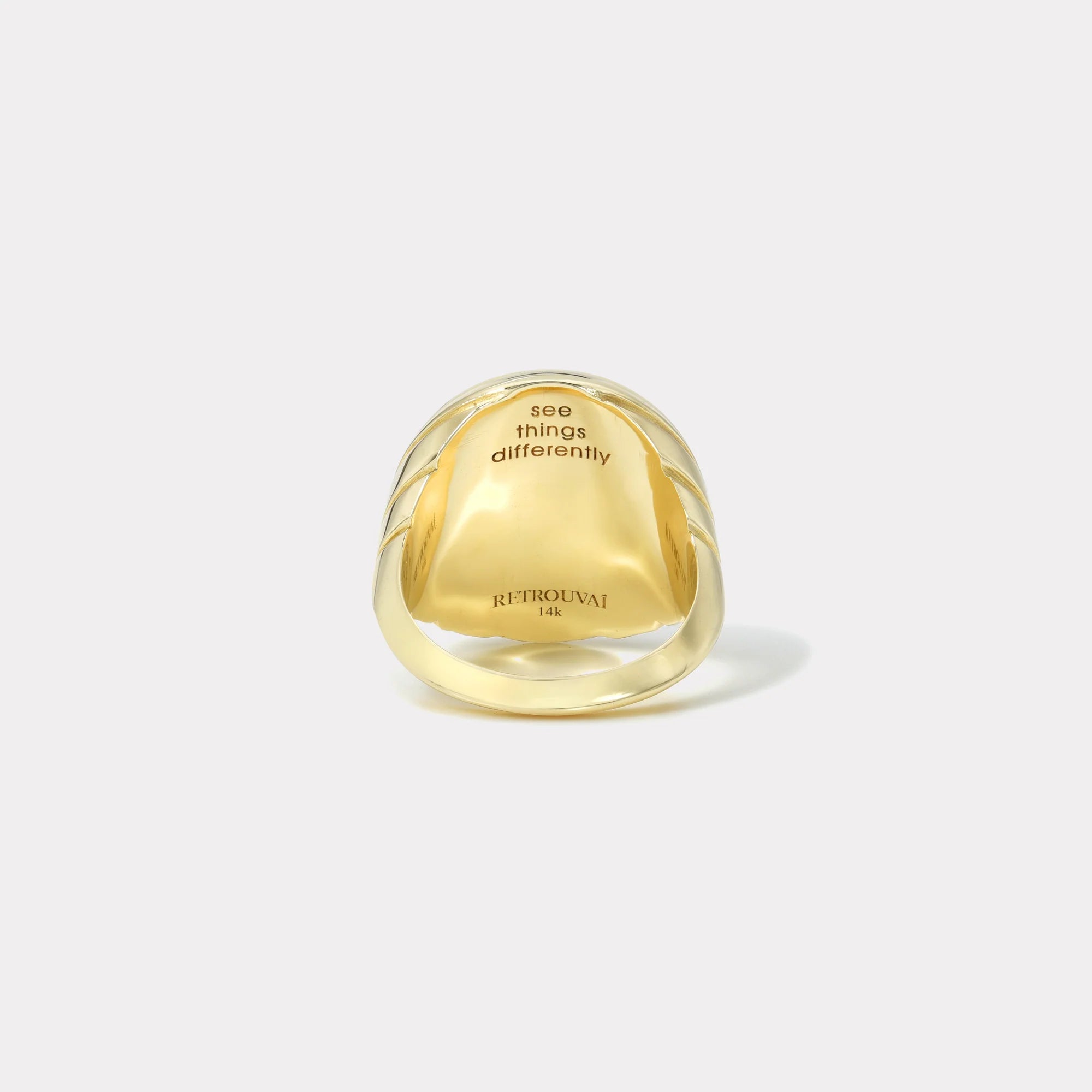 Fantasy Signet Ring with Diamonds