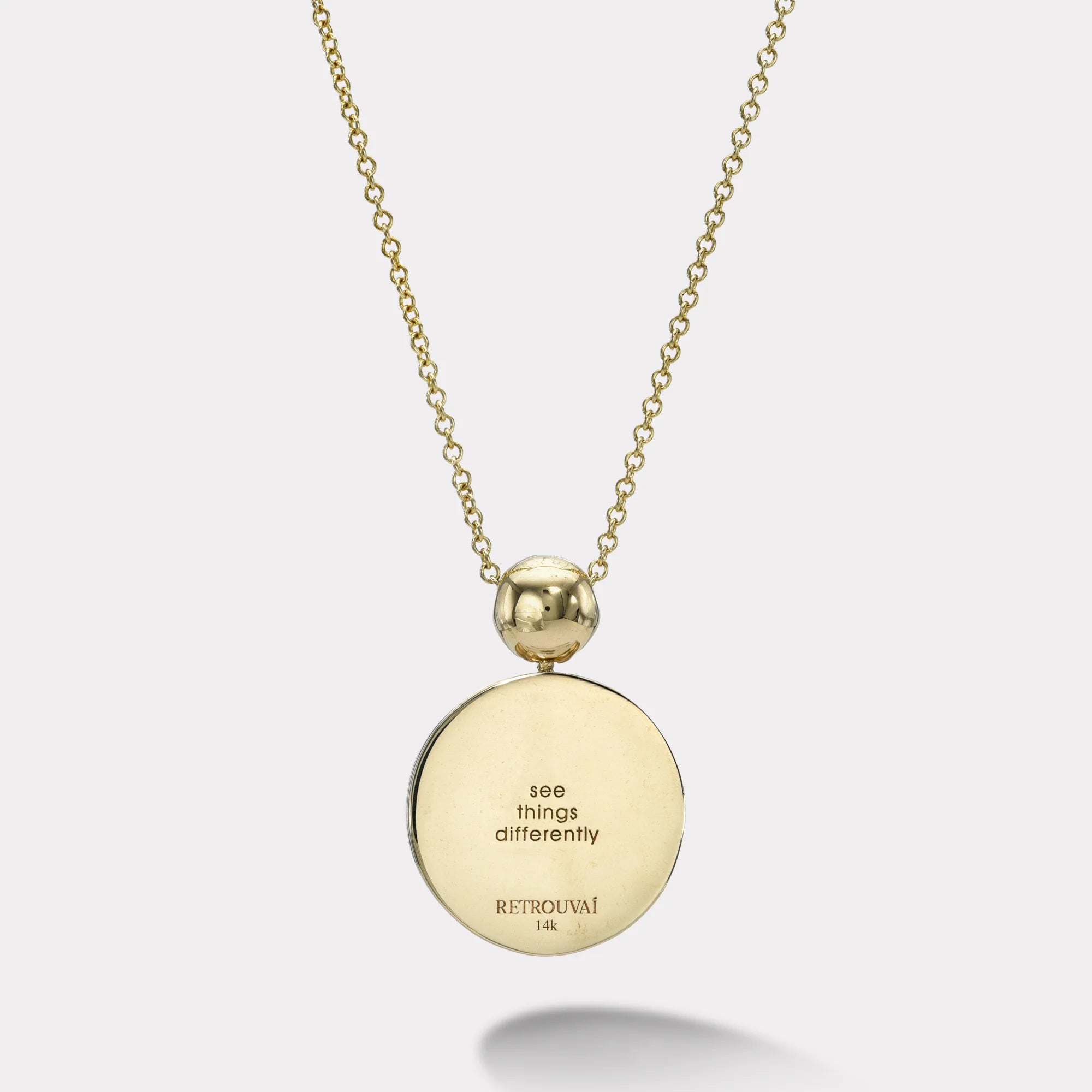 Fantasy Signet Pendant Necklace with Diamonds