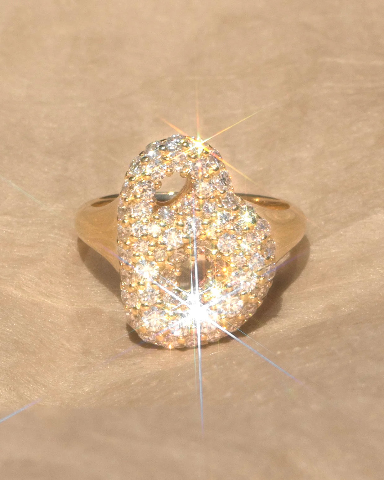 Diamond Bubble Initial Ring