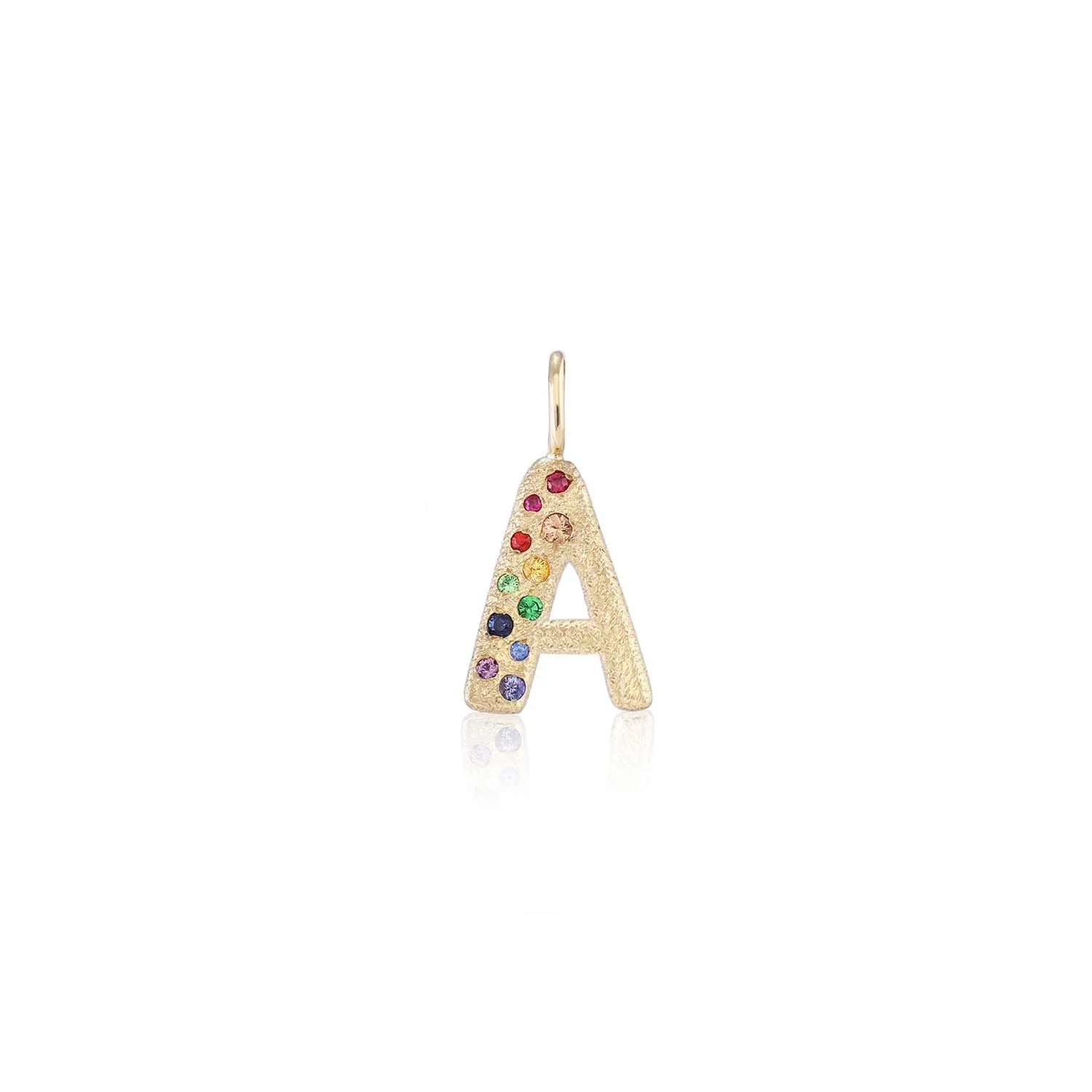 Rainbow Puffy Letters Pendant