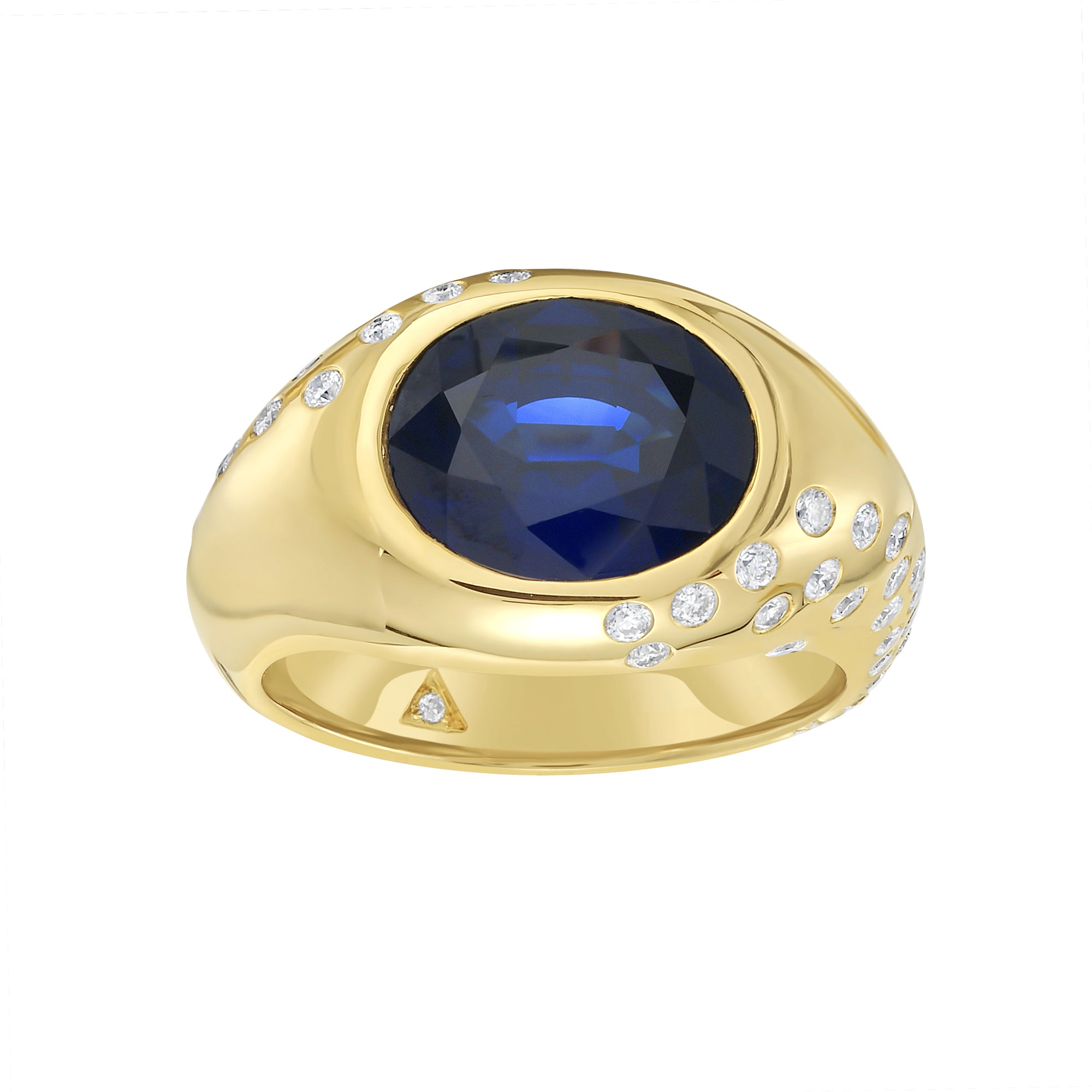 MIDNIGHT BLUE SAPPHIRE OVAL RING