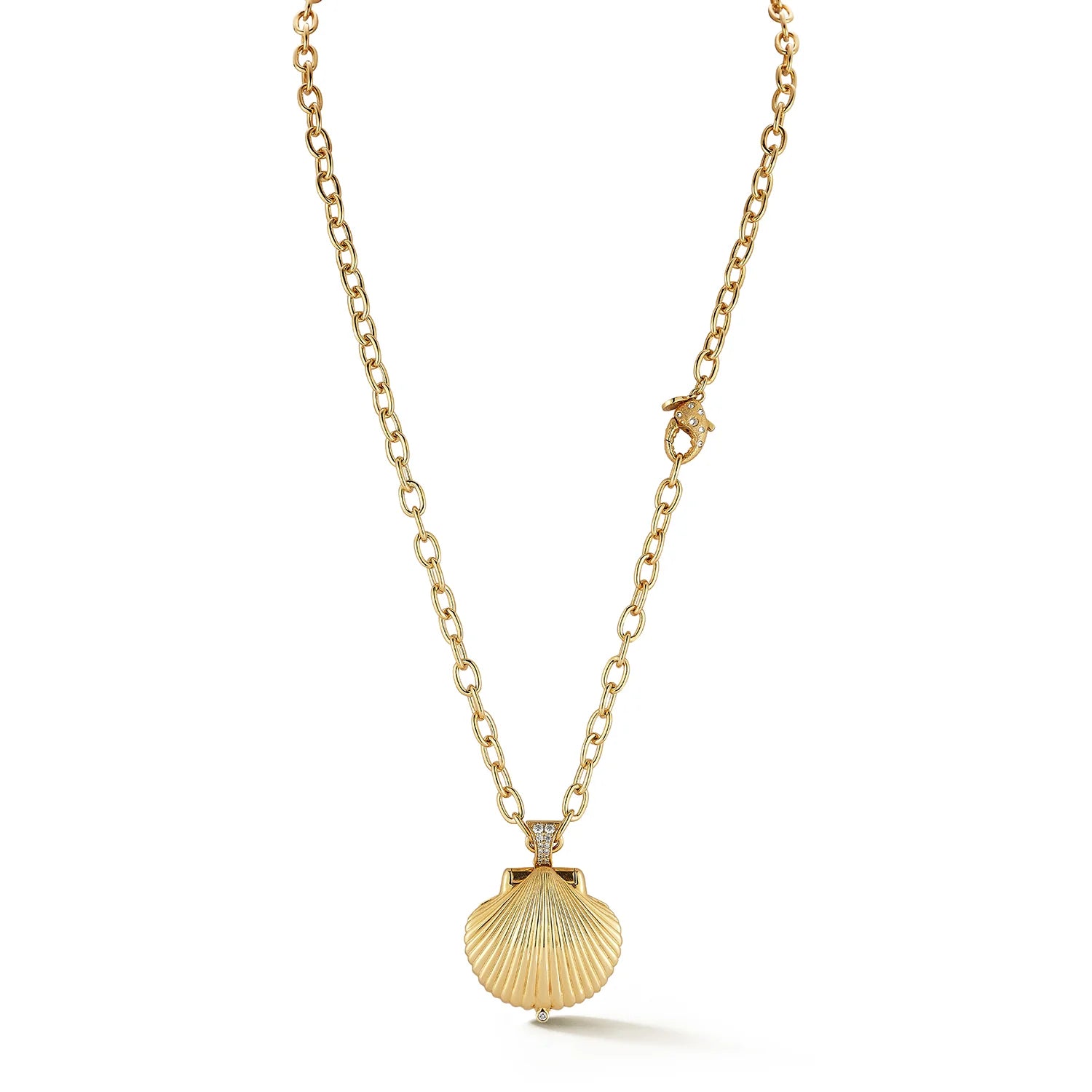 Diamond Lobster Clasp Handmade Link Necklace