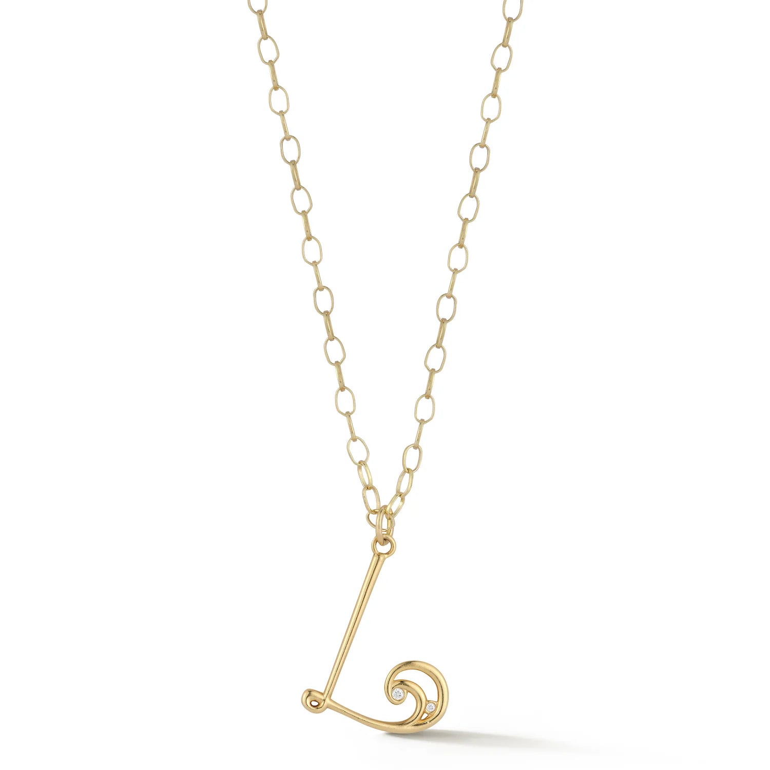 Wave Initial Necklace