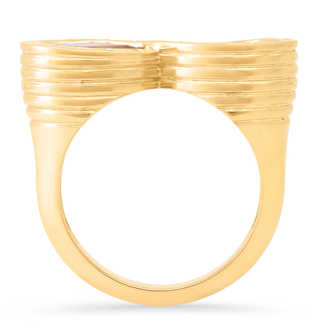 Pink Tourmaline and Diamond Infinity Ring