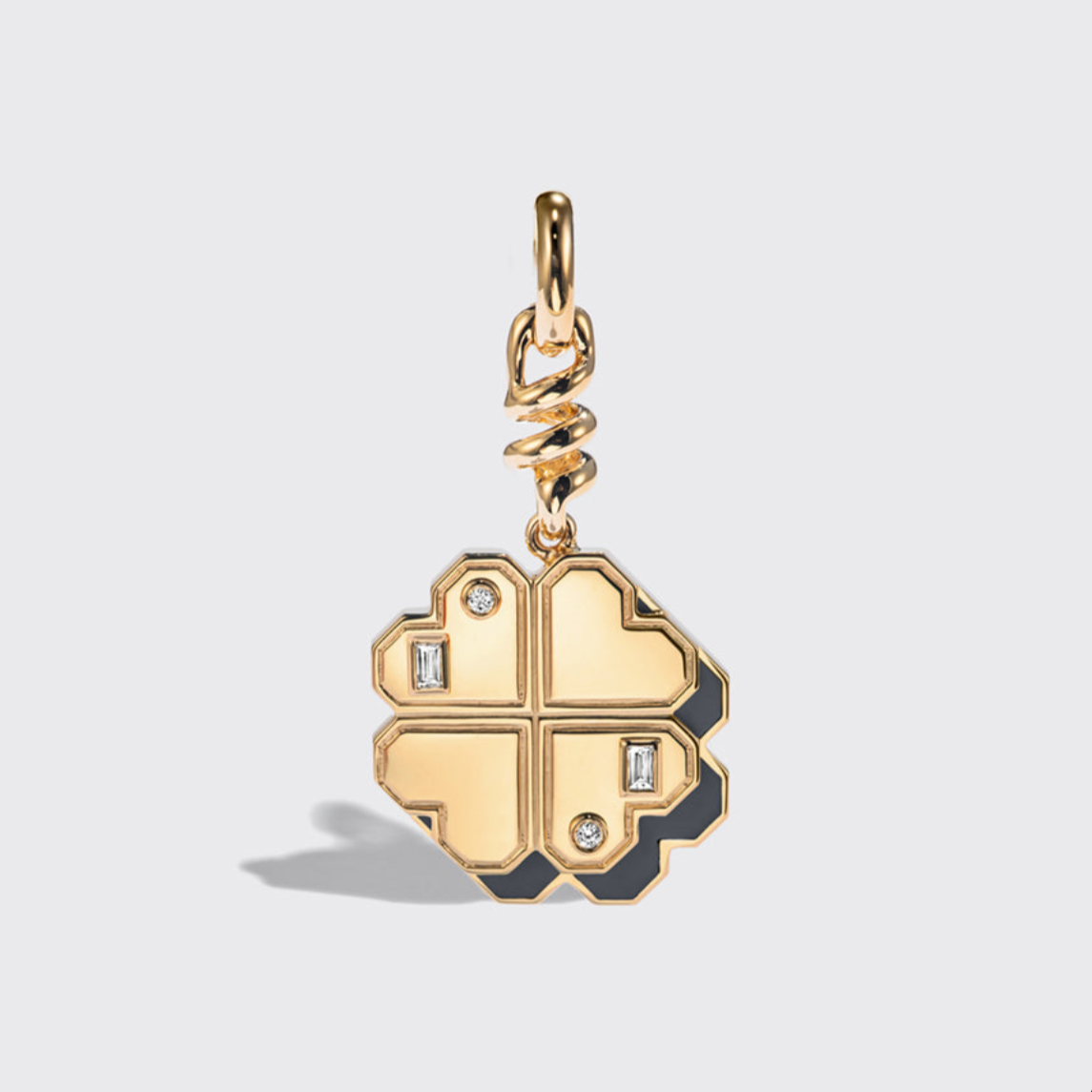 YELLOW GOLD CLOVER LEAF CHARM