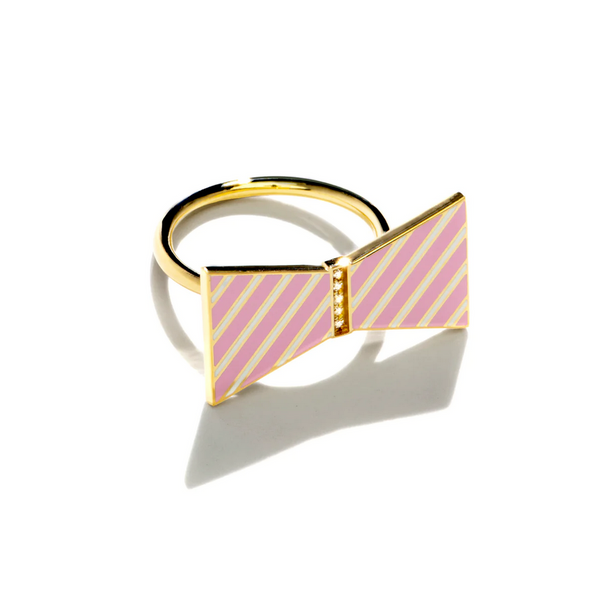 "Antoinette" Bow Ring - Pink