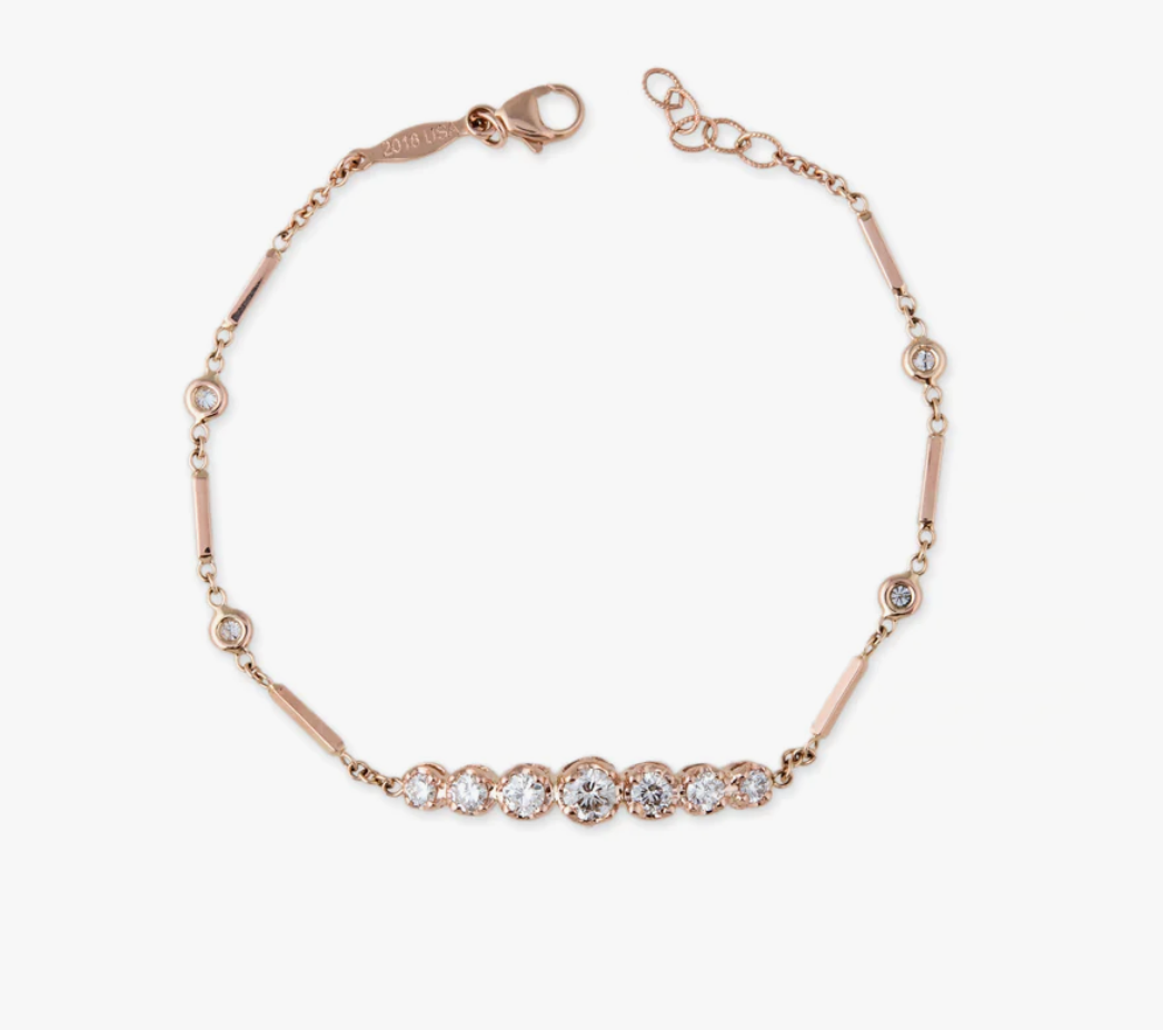 7 DIAMOND KATE SMOOTH BAR BRACELET