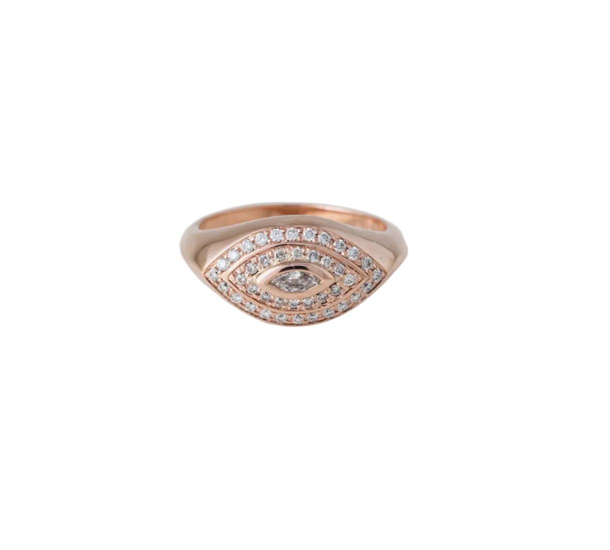 MARQUISE DIAMOND HALO EYE RING