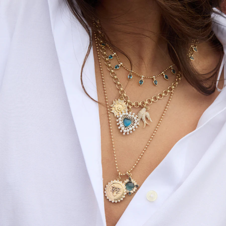 14K Gold & Diamond Florence Charm