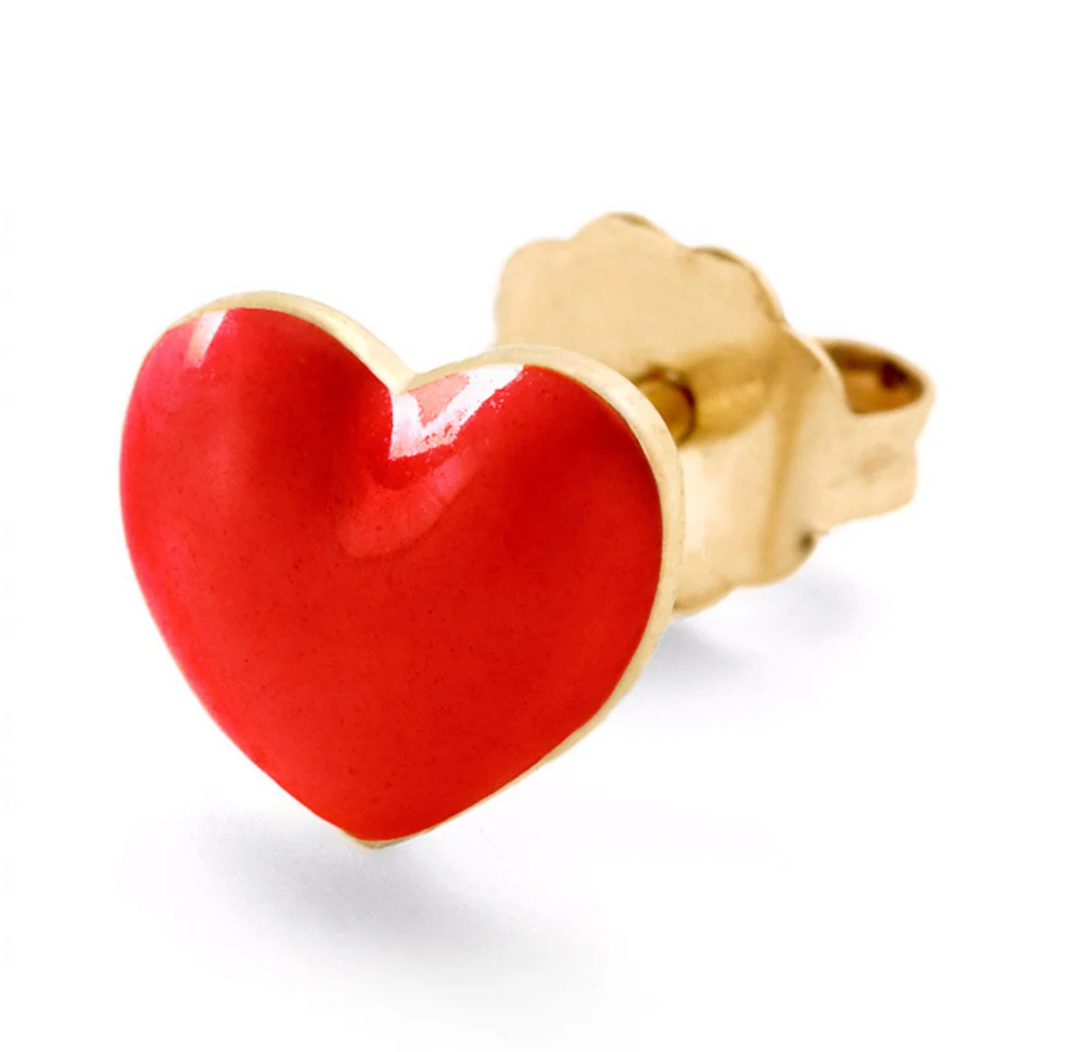 MINI PUFFY HEART STUD