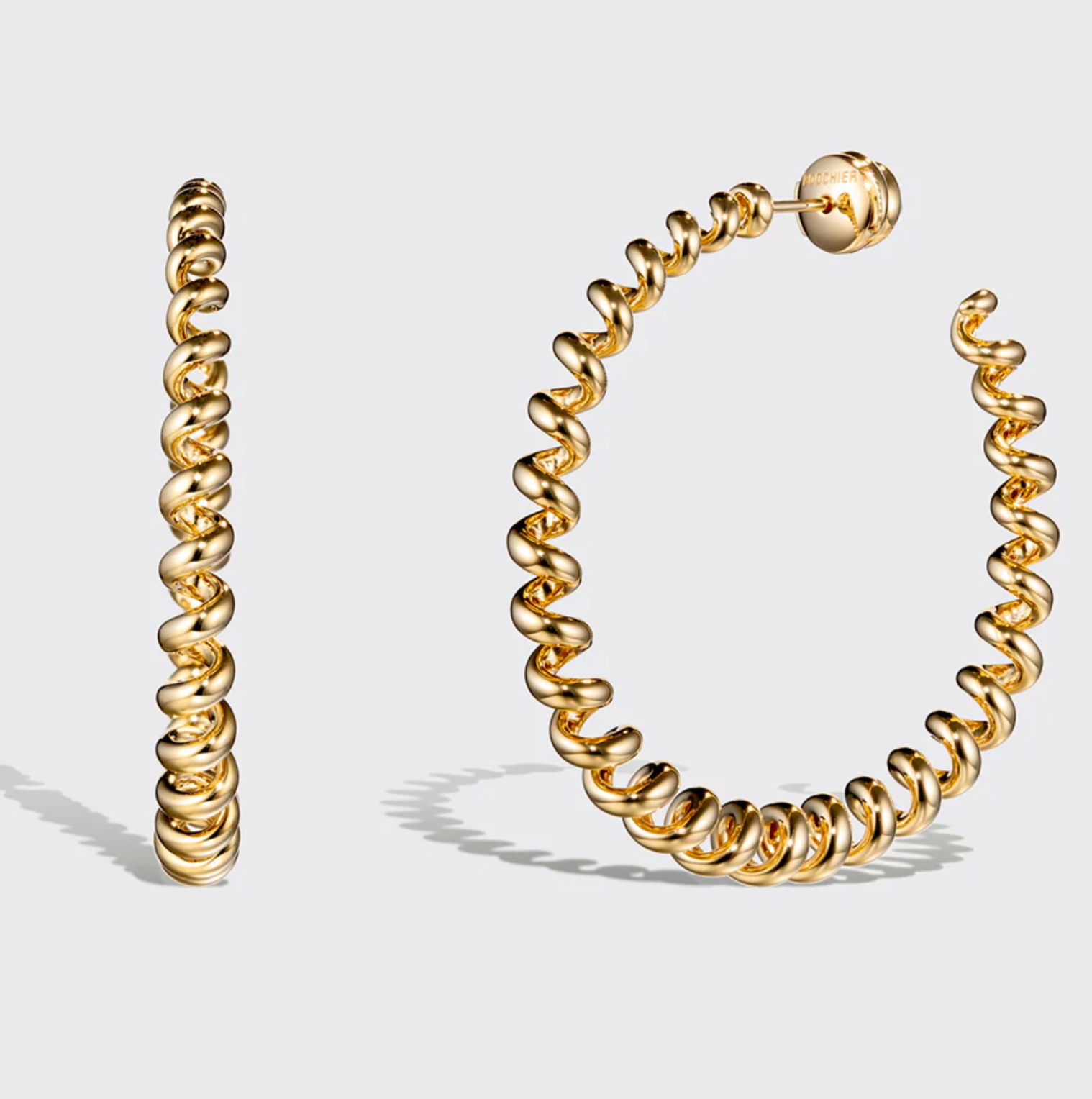 JUMBO YELLOW GOLD SLINKEE EARRINGS