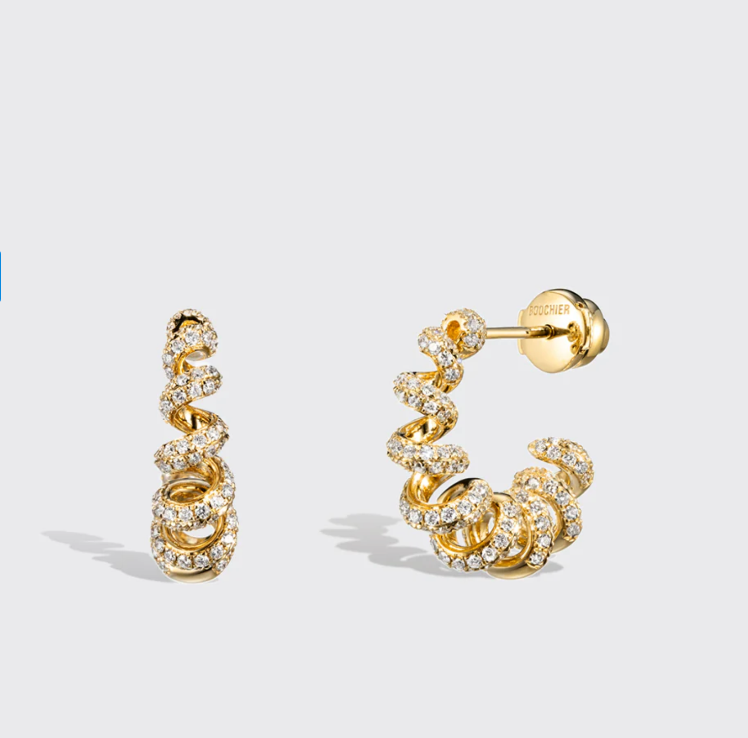 SMALL GOLD DIAMOND SLINKEE EARRINGS