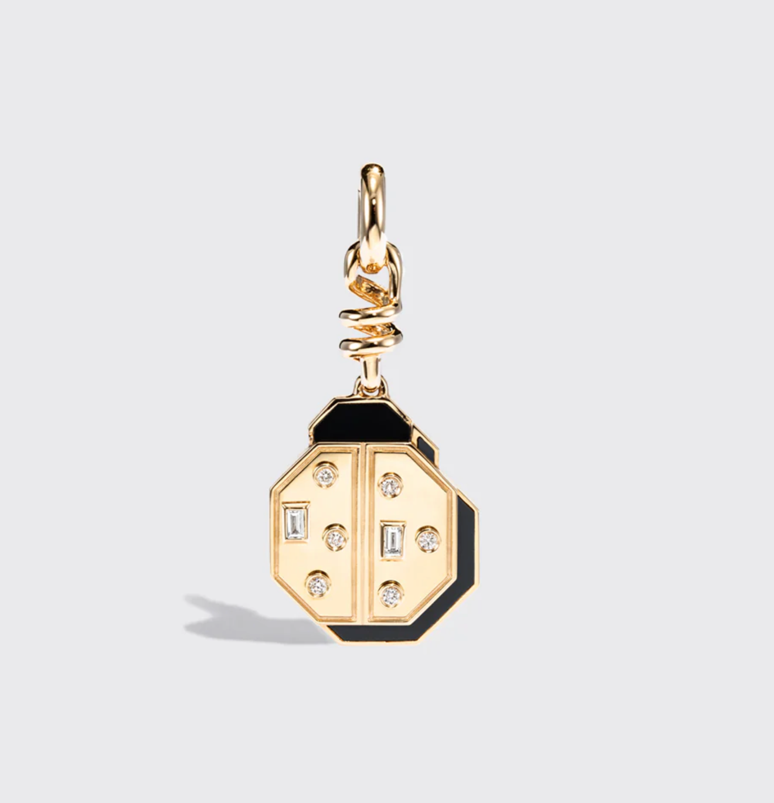 YELLOW GOLD LADYBUG CHARM