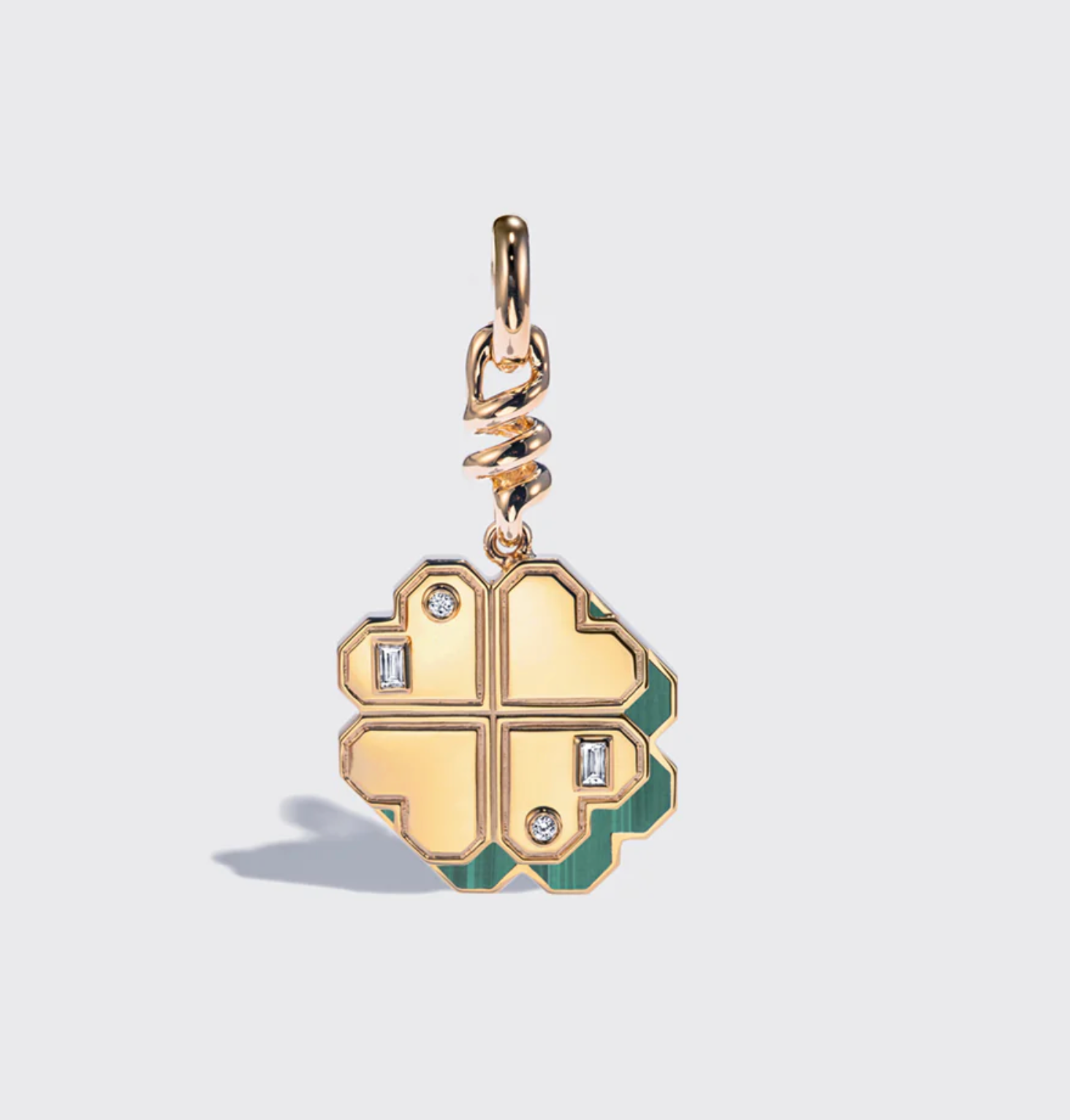 YELLOW GOLD CLOVER LEAF CHARM