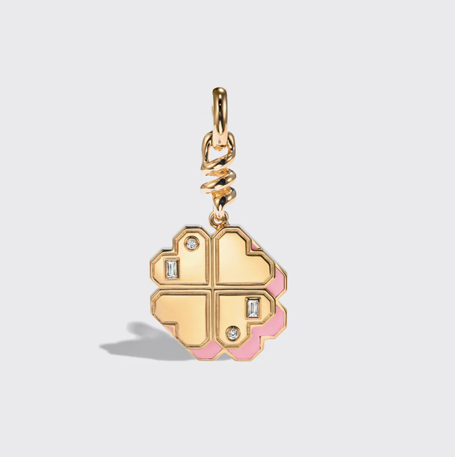 YELLOW GOLD CLOVER LEAF CHARM