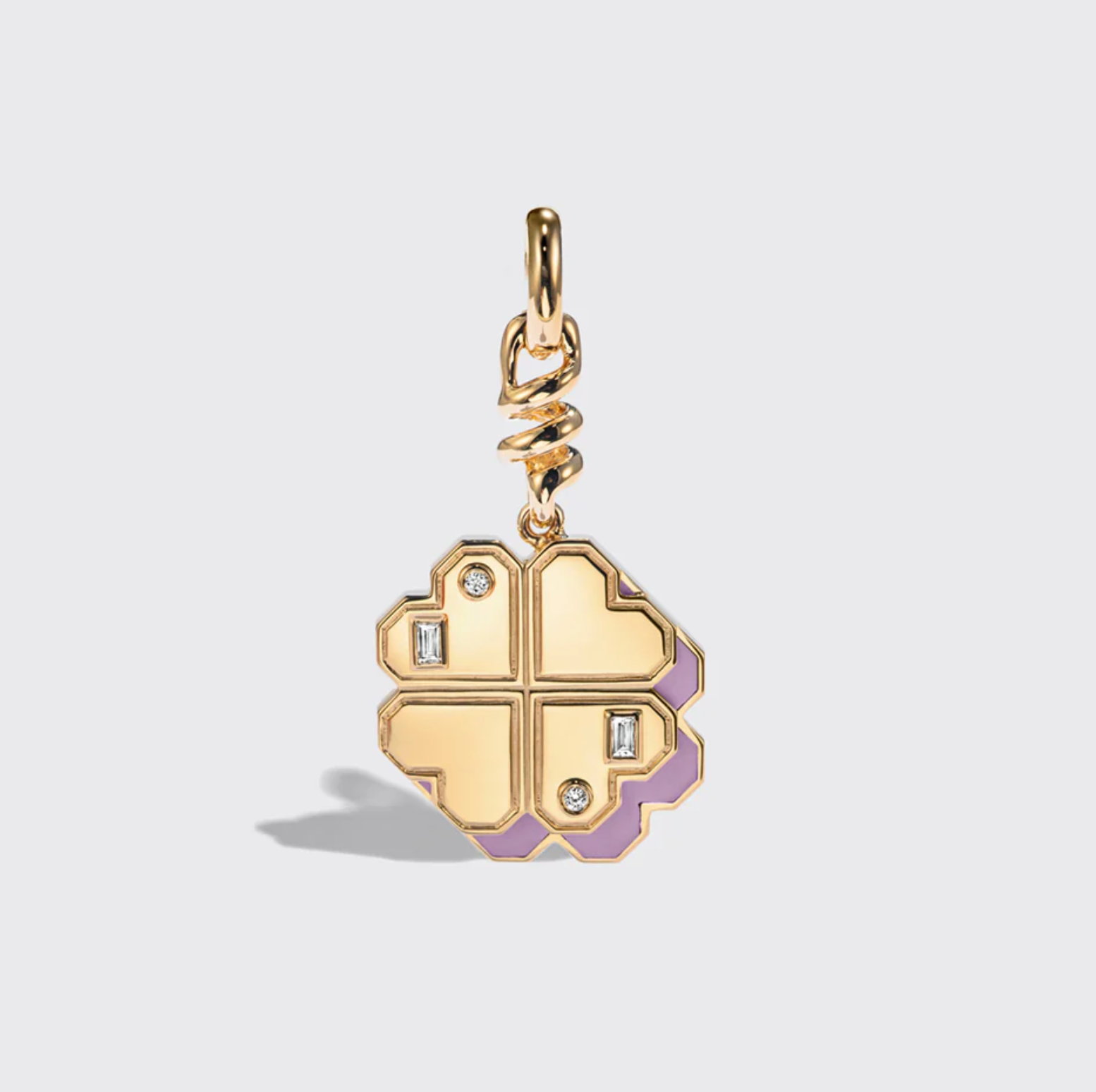 YELLOW GOLD CLOVER LEAF CHARM