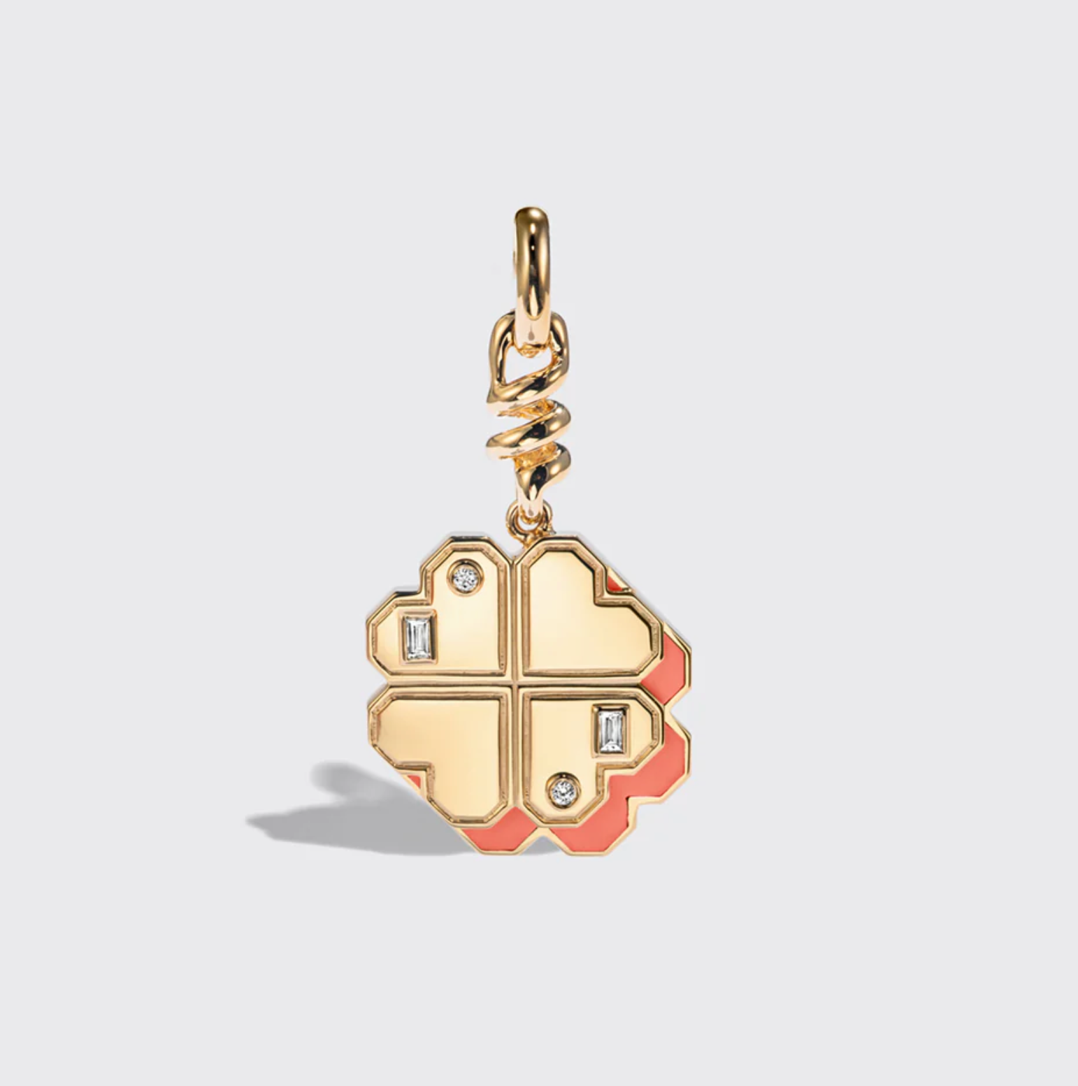 YELLOW GOLD CLOVER LEAF CHARM
