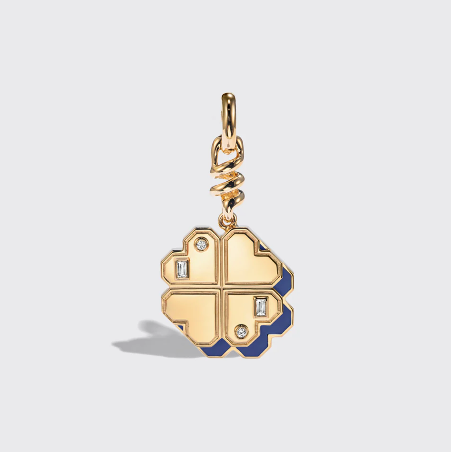 YELLOW GOLD CLOVER LEAF CHARM