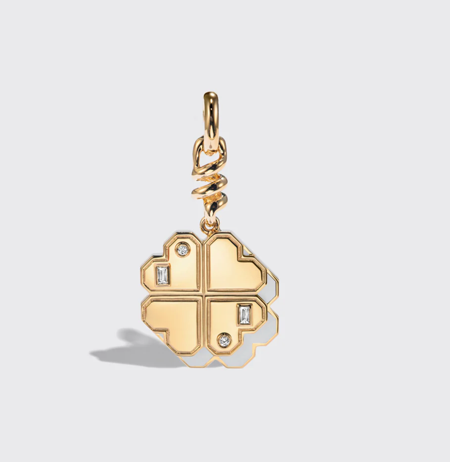 YELLOW GOLD CLOVER LEAF CHARM