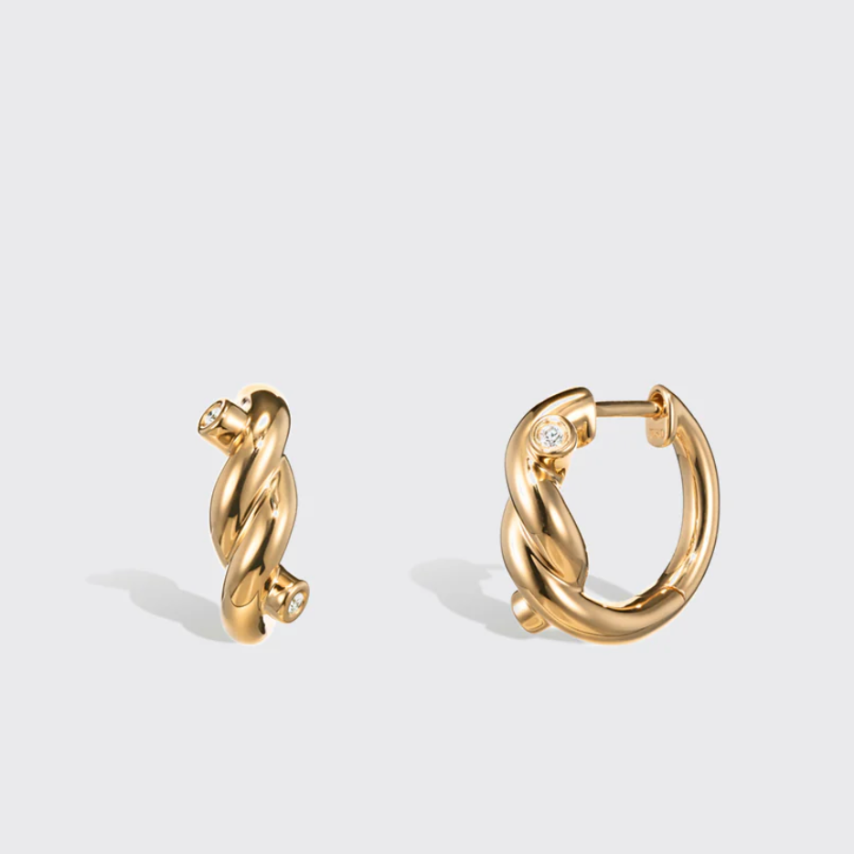 GOLD SMALL TIES EARRINGS