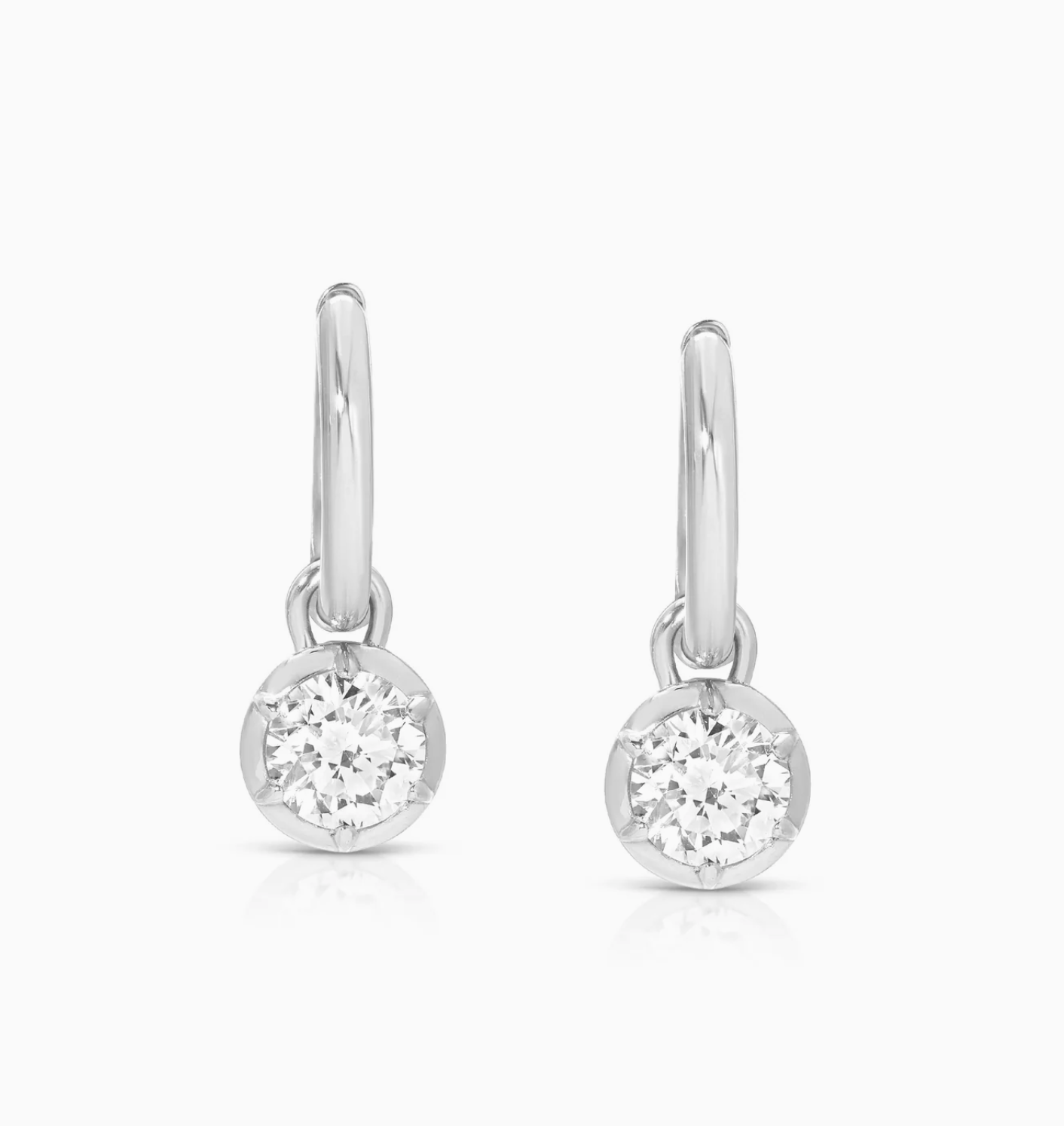 ROUND ROSETTE HOOP EARRINGS