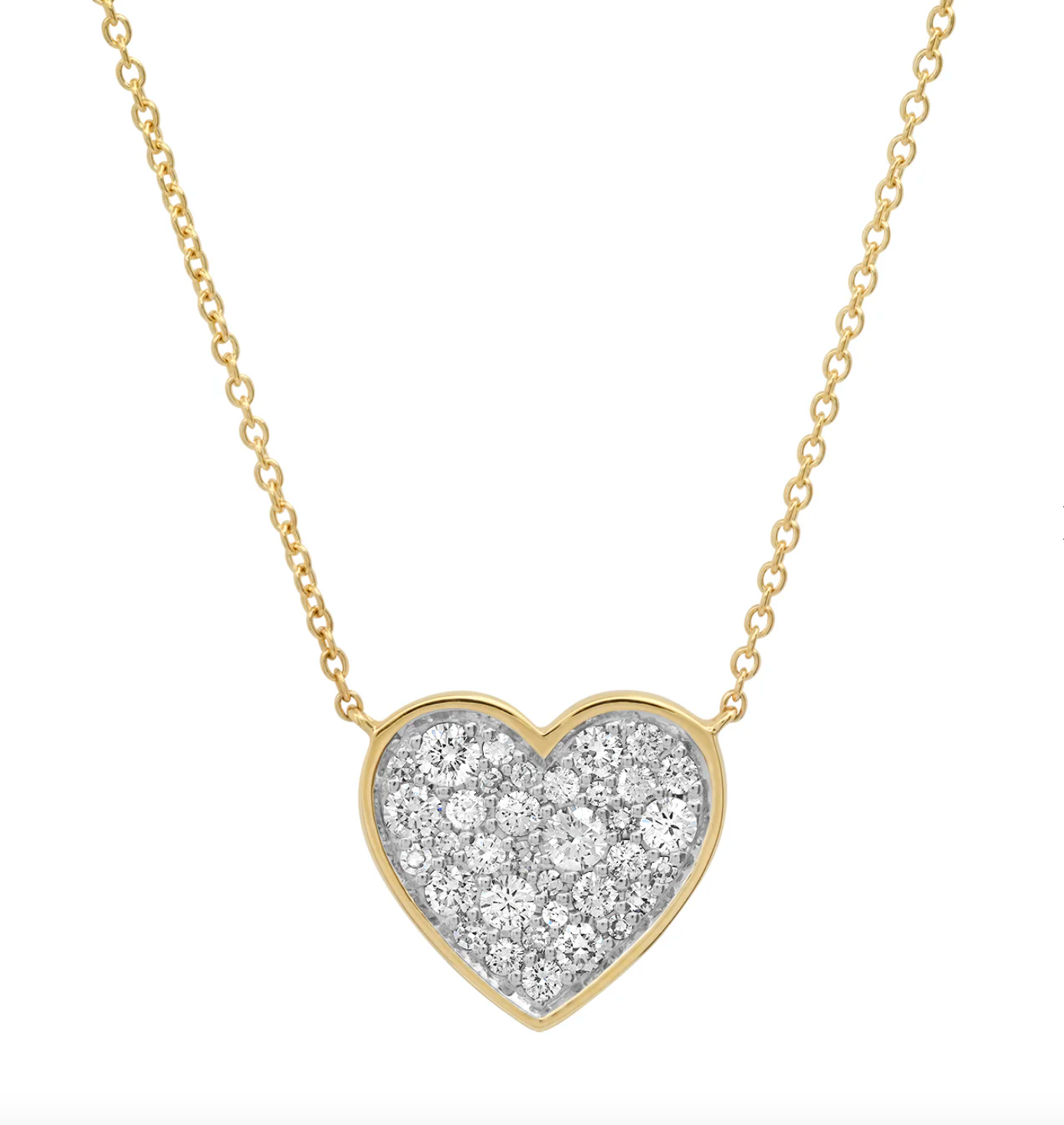 Diamond Bezel Set Heart Necklace