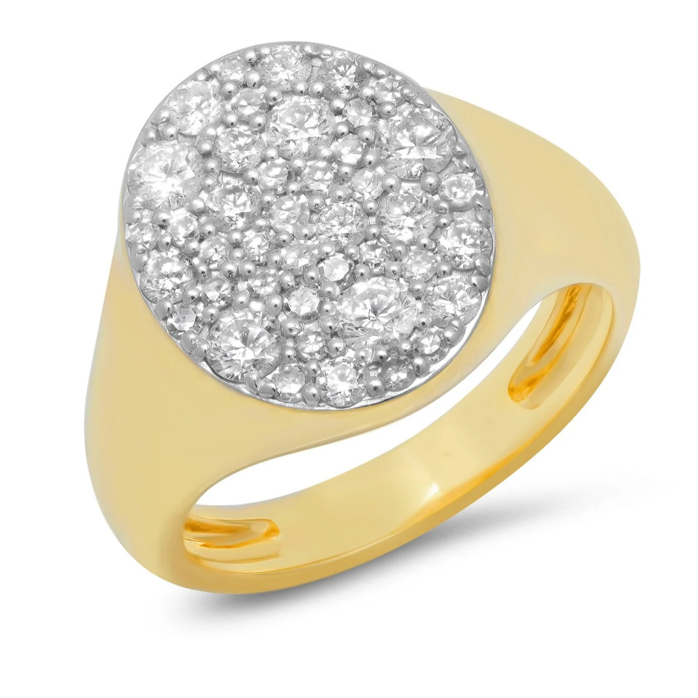 Diamond Signet Pinky Ring