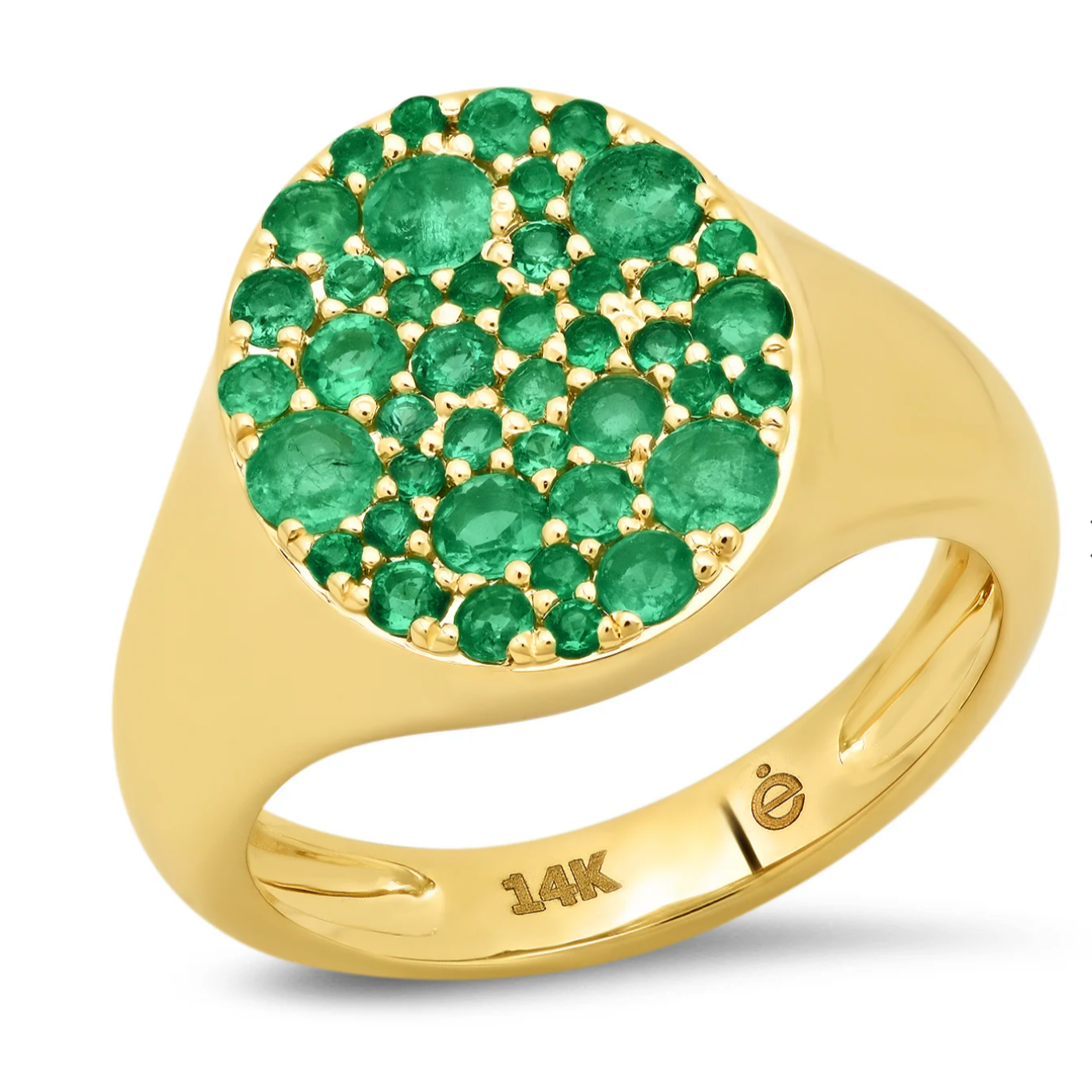 Emerald Signet Pinky Ring