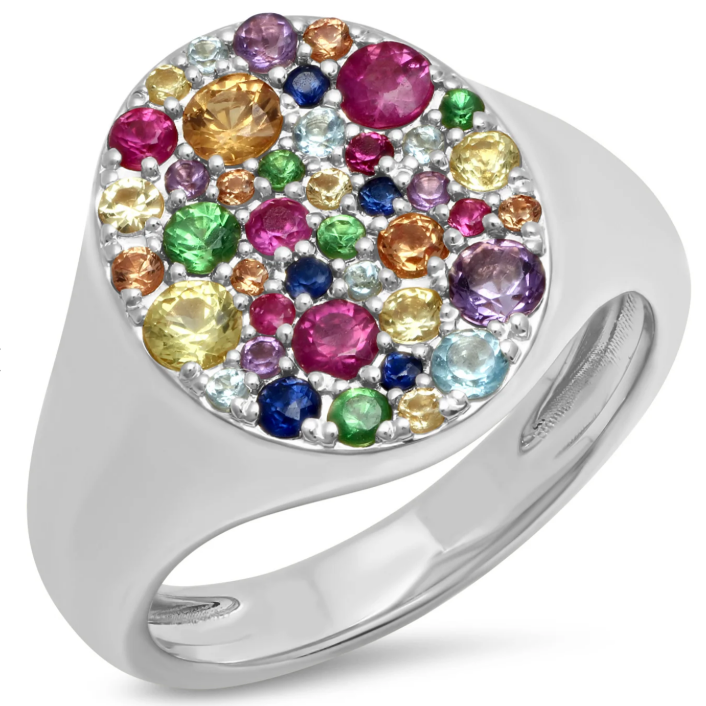 Multi Colored Signet Pinky Ring