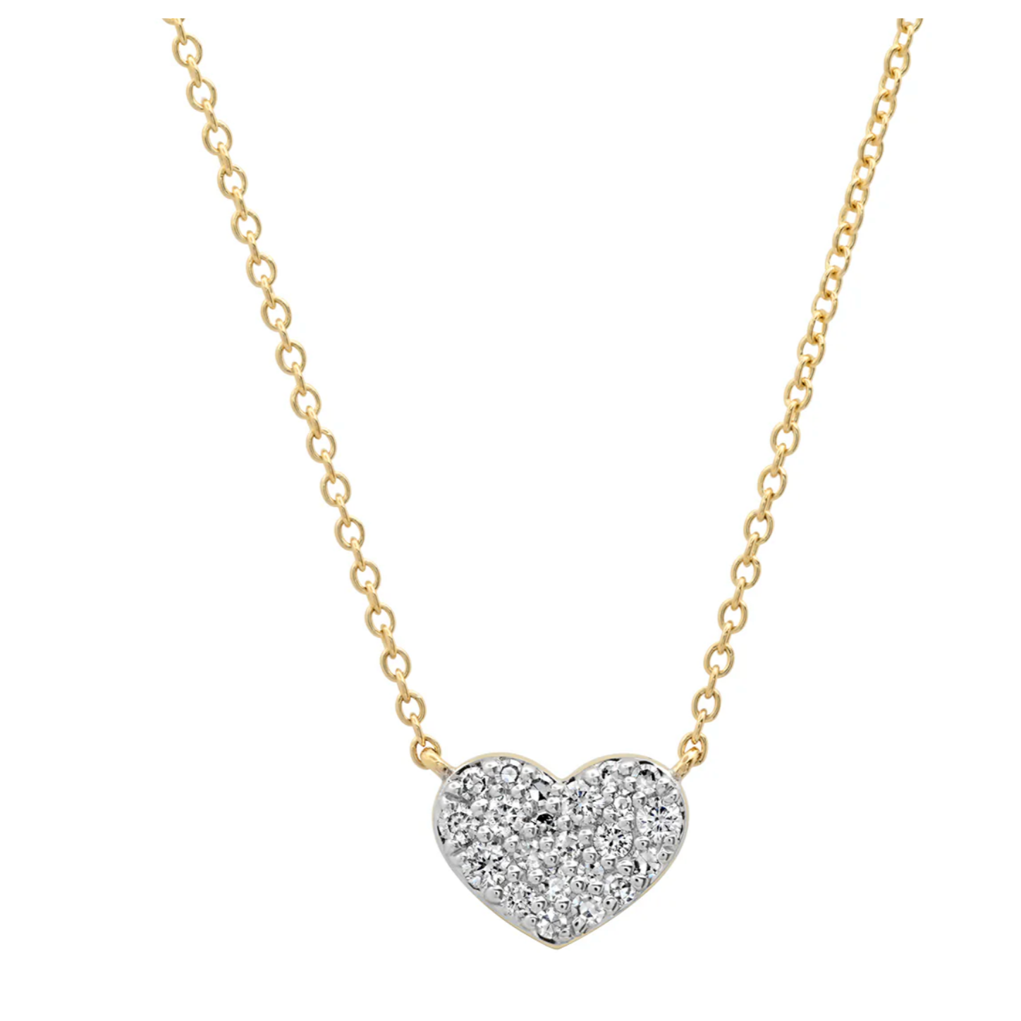 Diamond Smushed Heart Necklace