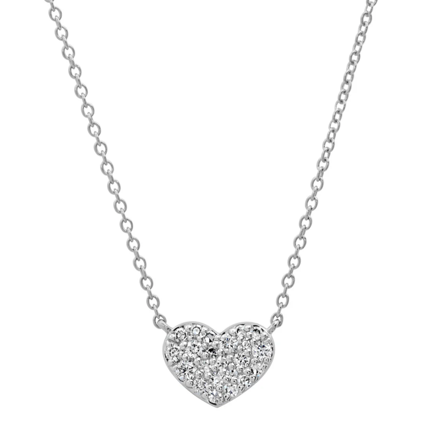 Diamond Smushed Heart Necklace