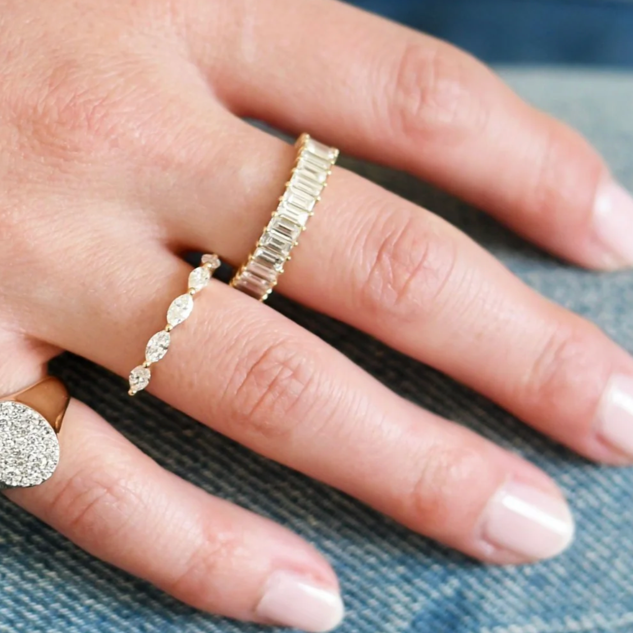 Diamond Vertical Baguette Ring
