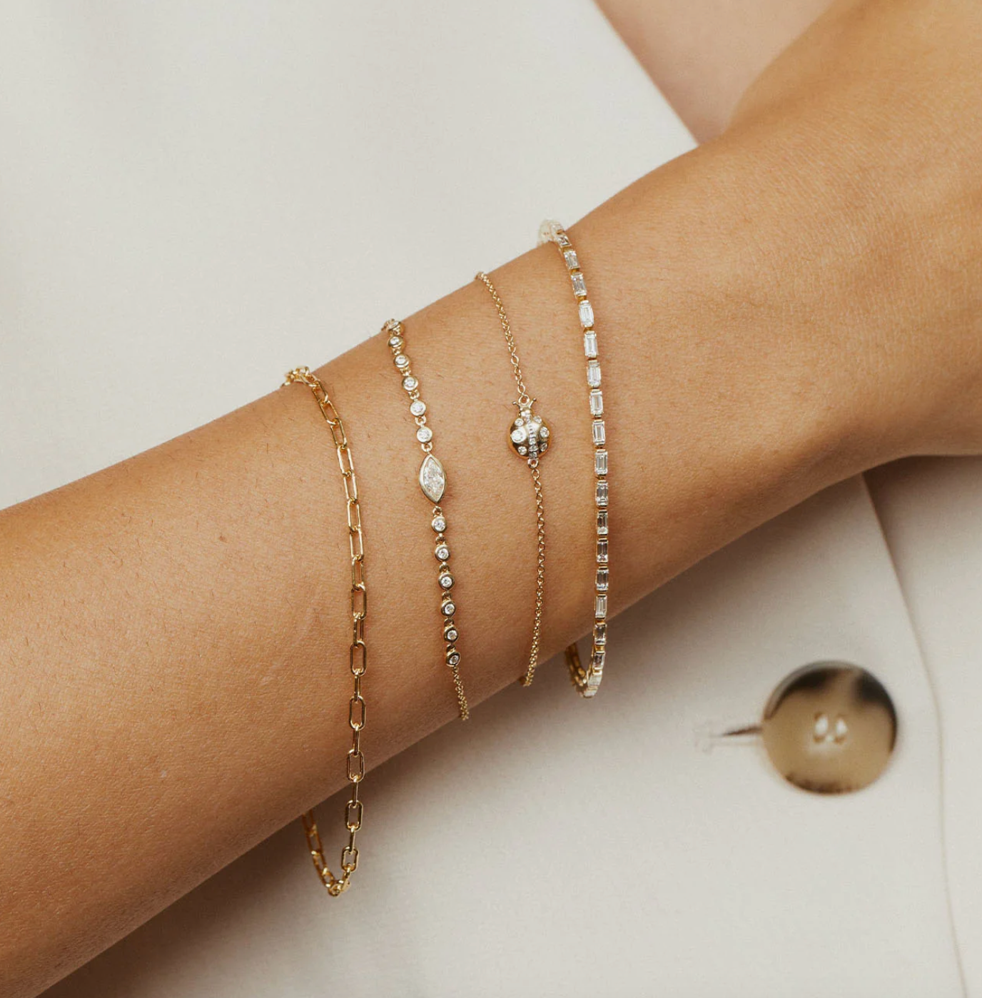 Gold Paperclip Bracelet