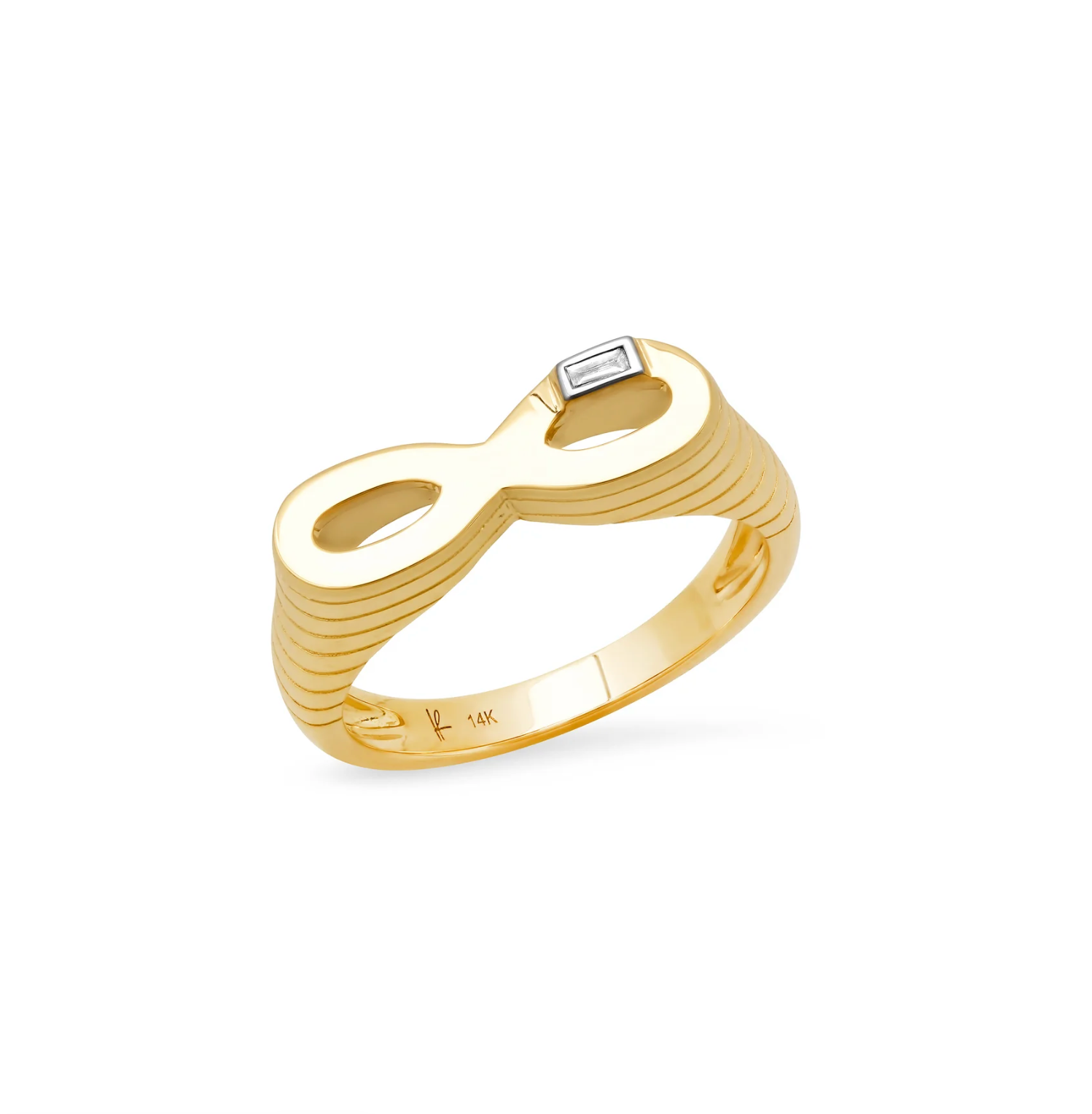 Ribbed Number Ring