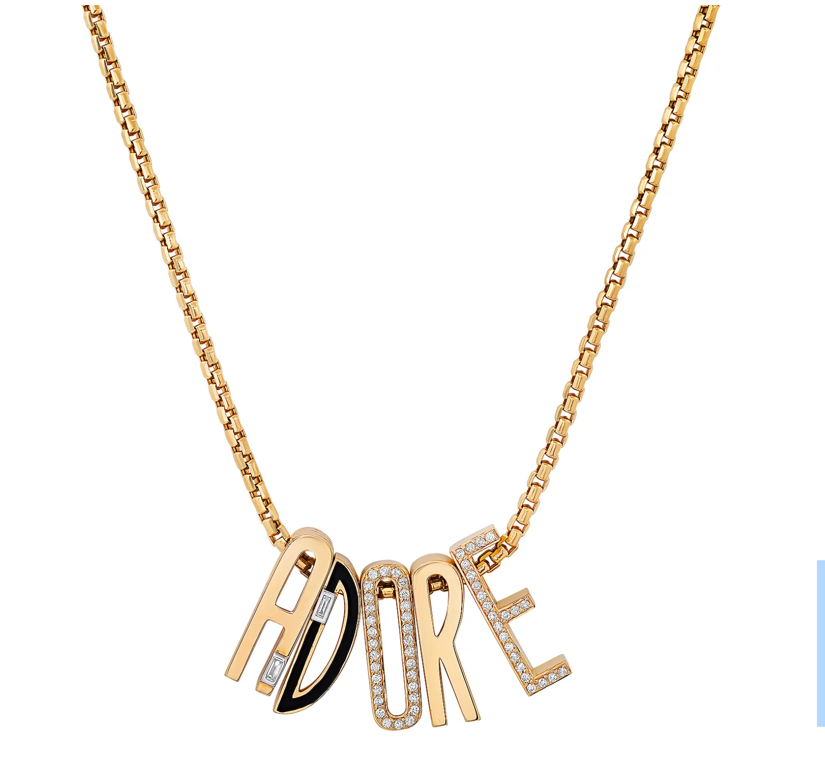 Slide-On Ribbed Initial Pendant