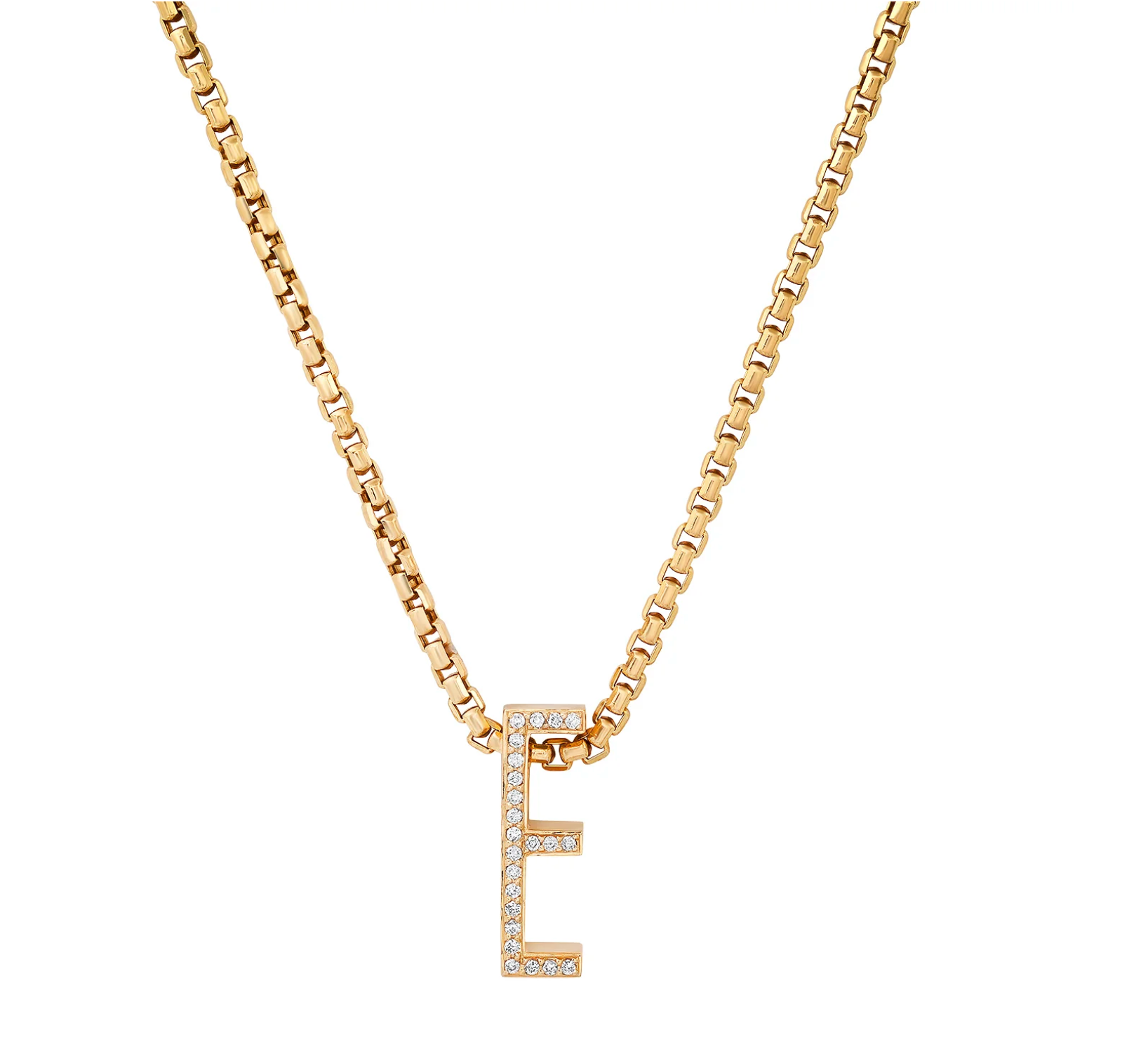 Slide-On Pavé Initial Pendant