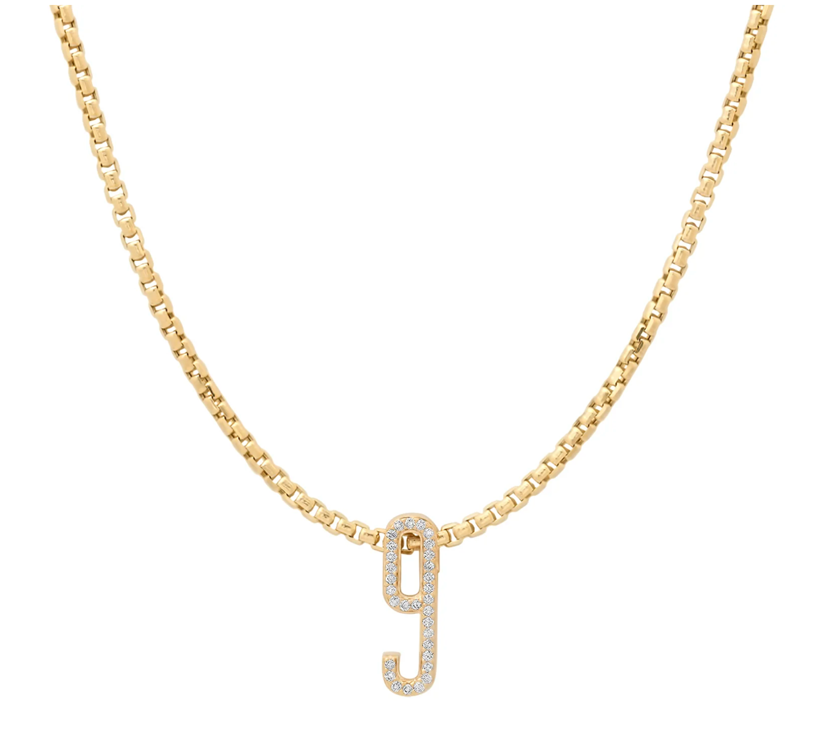 Slide-On Pavé Number Pendant