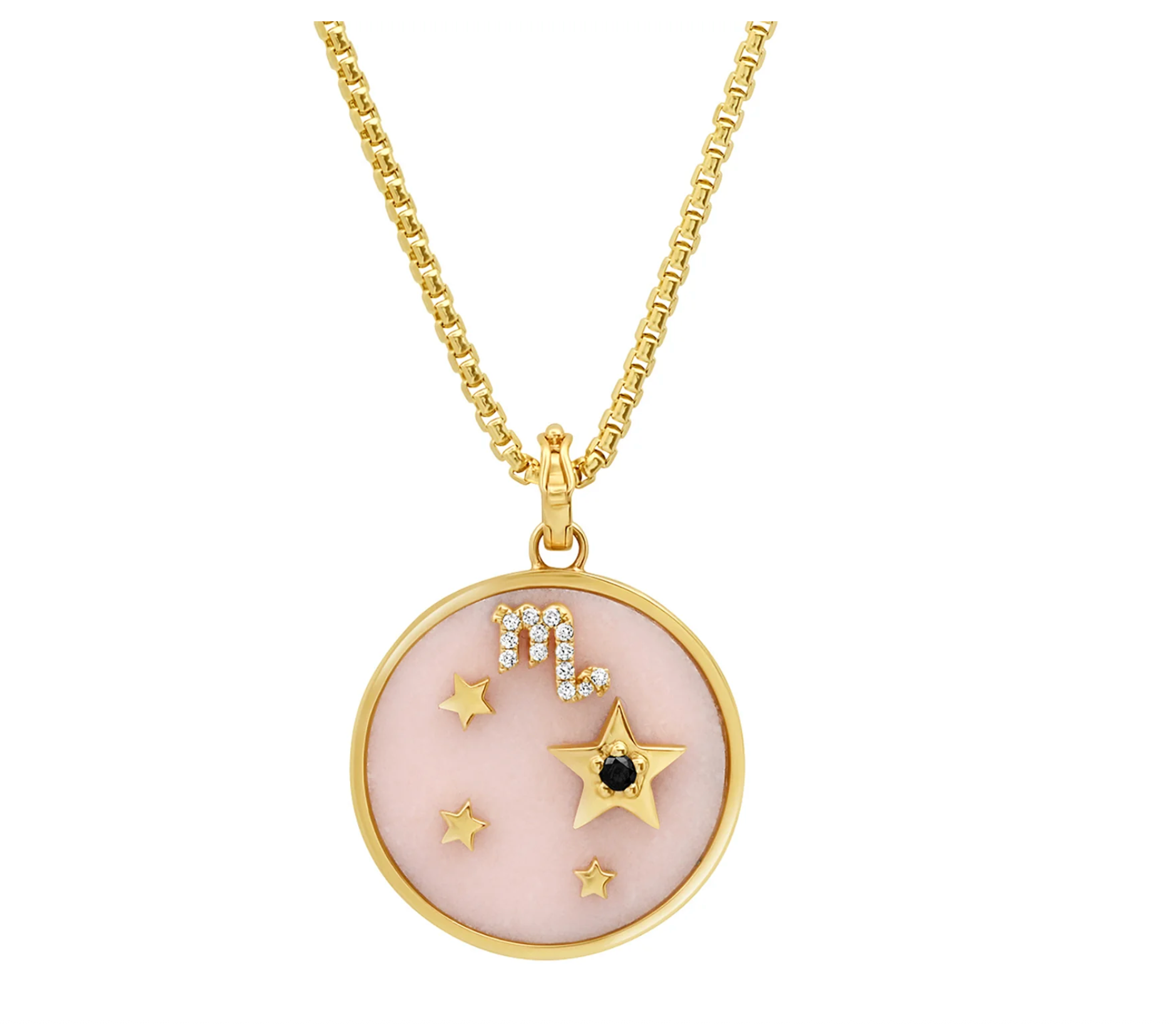 LARGE GEMSTONE ZODIAC CHARM